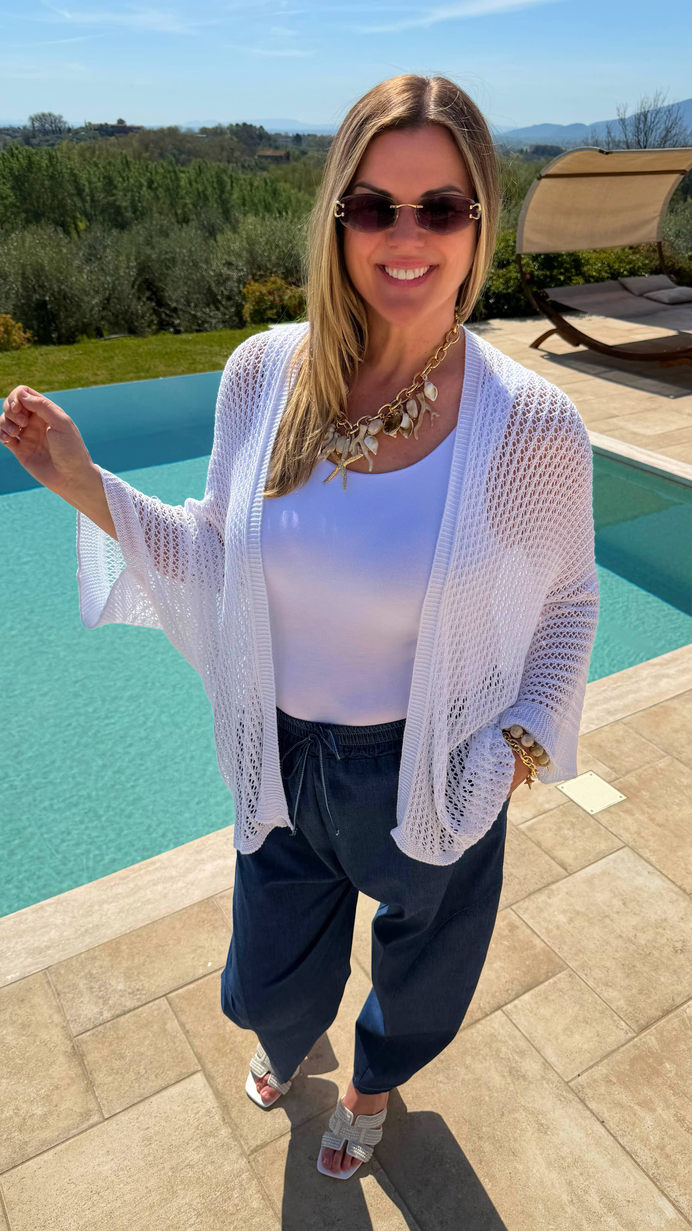 Cardigan Milano Mesh *Weiß*