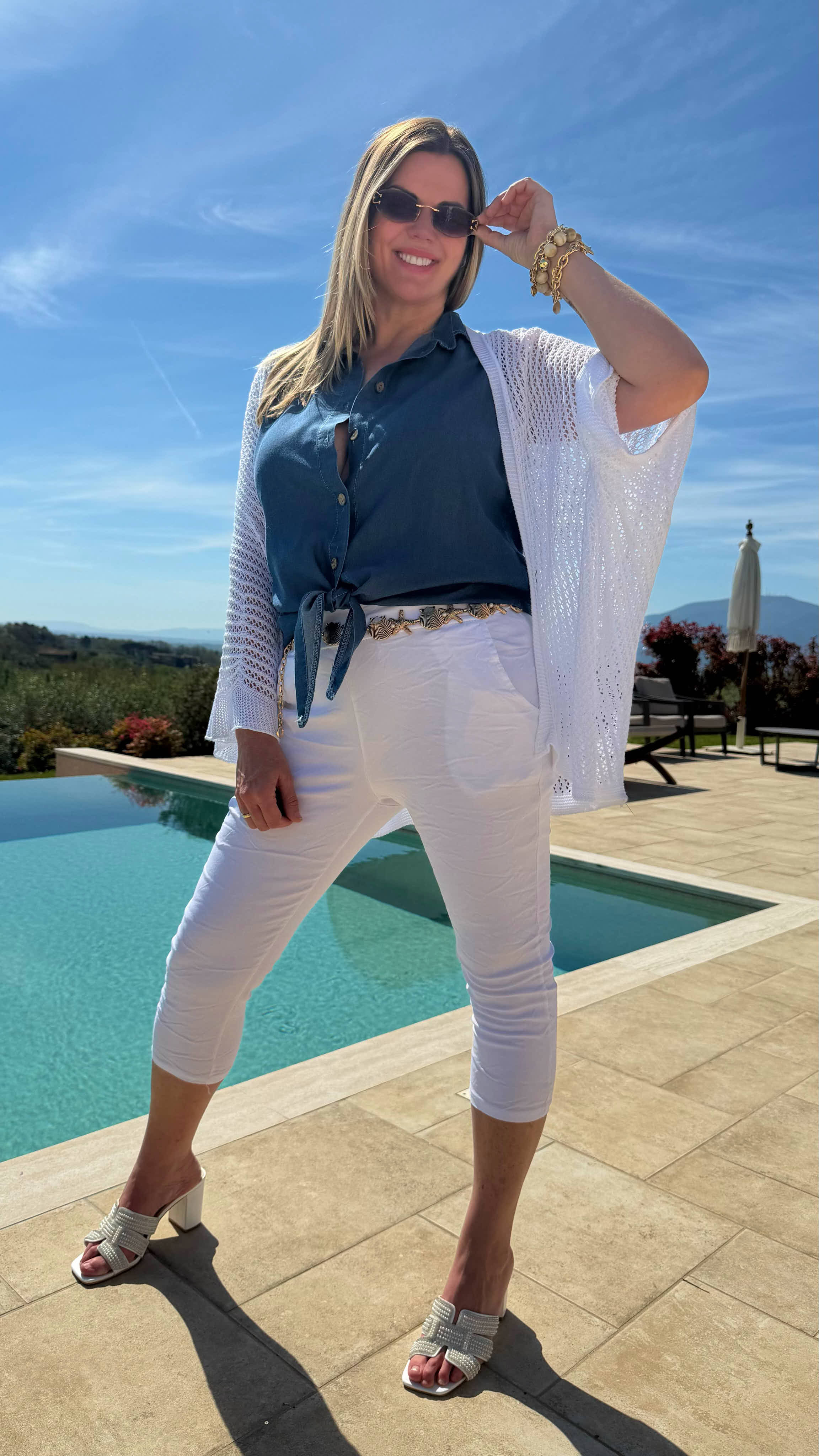 Cardigan Milano Mesh *Weiß*
