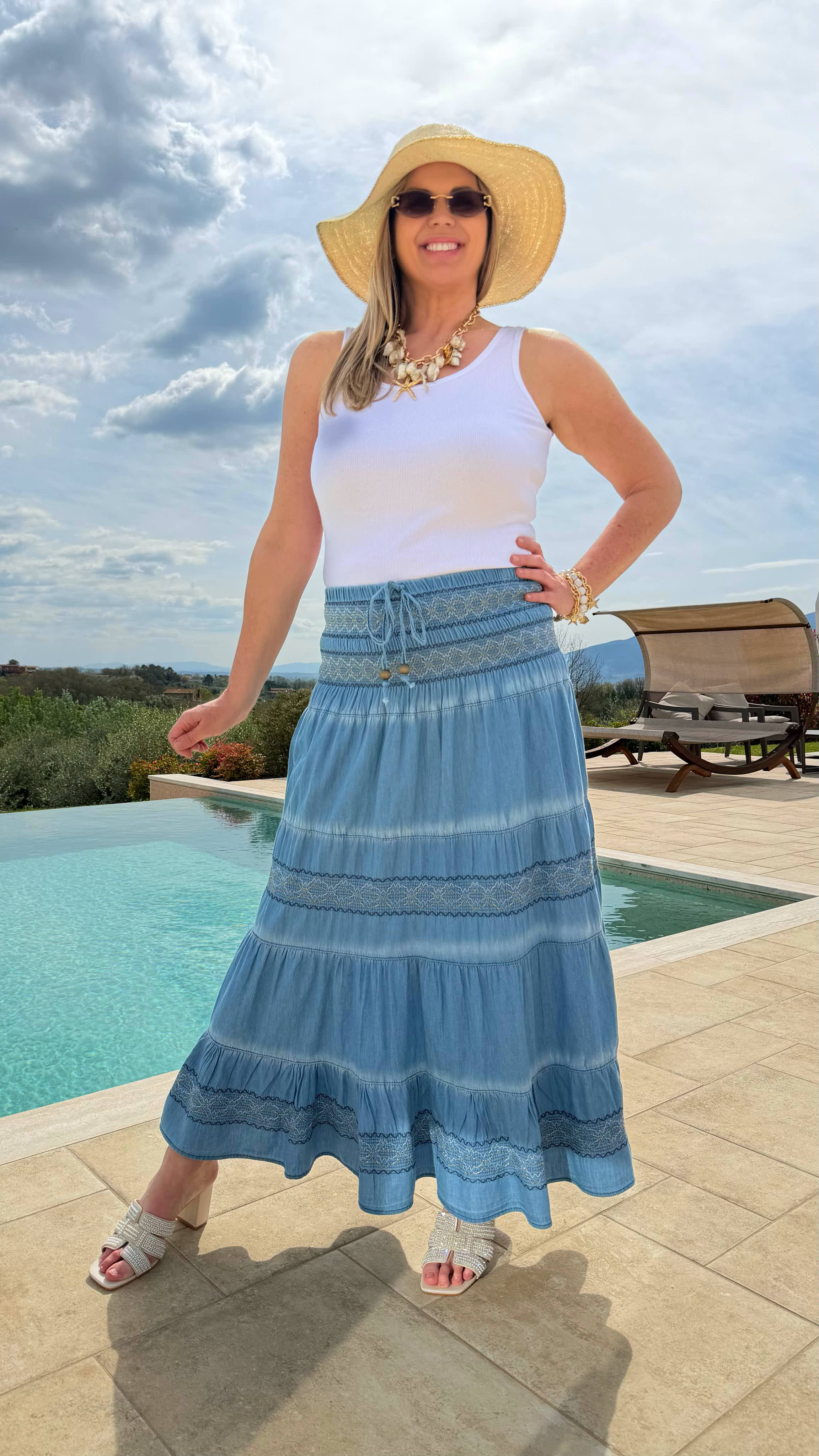 Ripp-Shirt Capri Soft *Weiß*