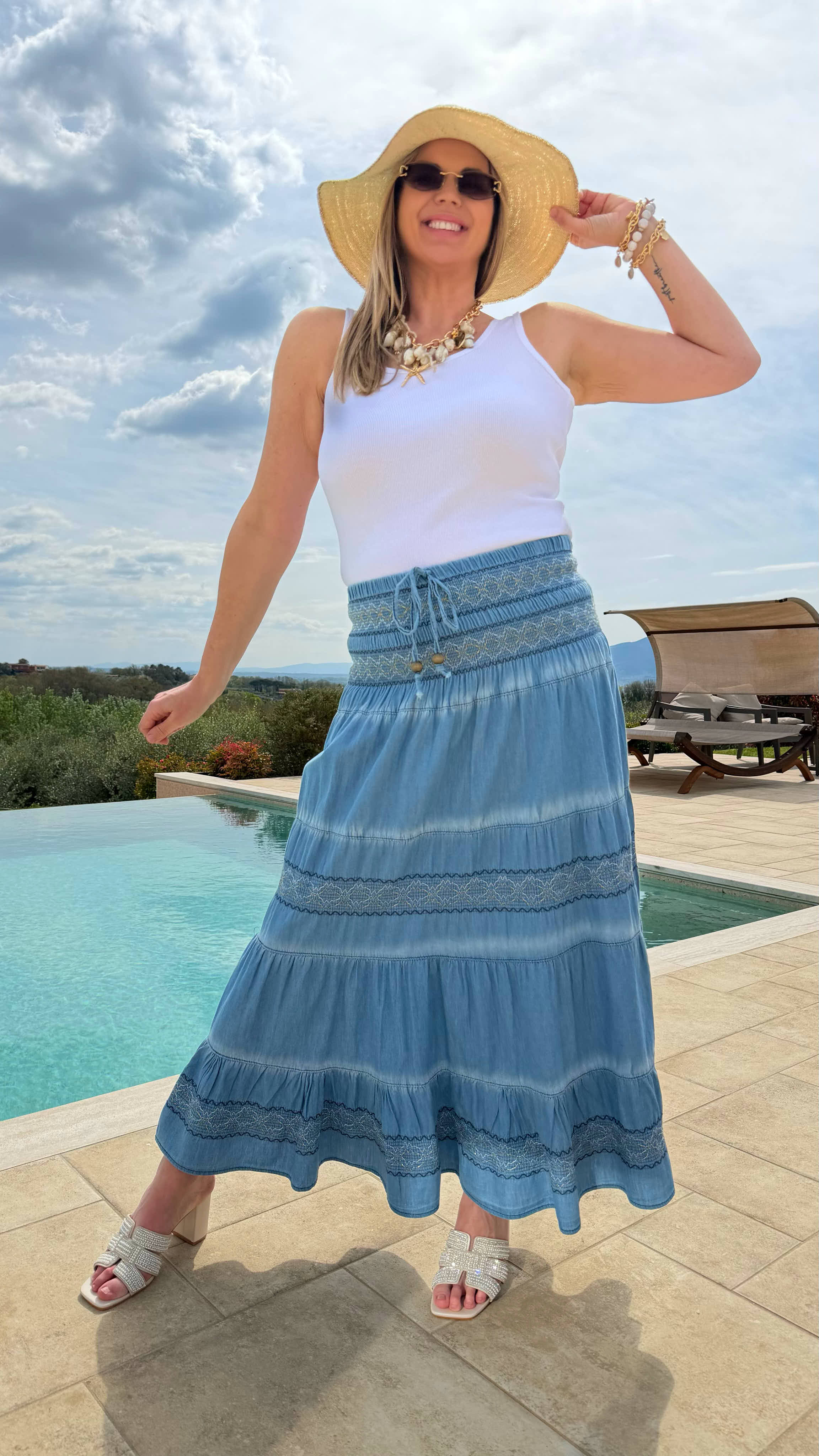 Ripp-Shirt Capri Soft *Weiß*