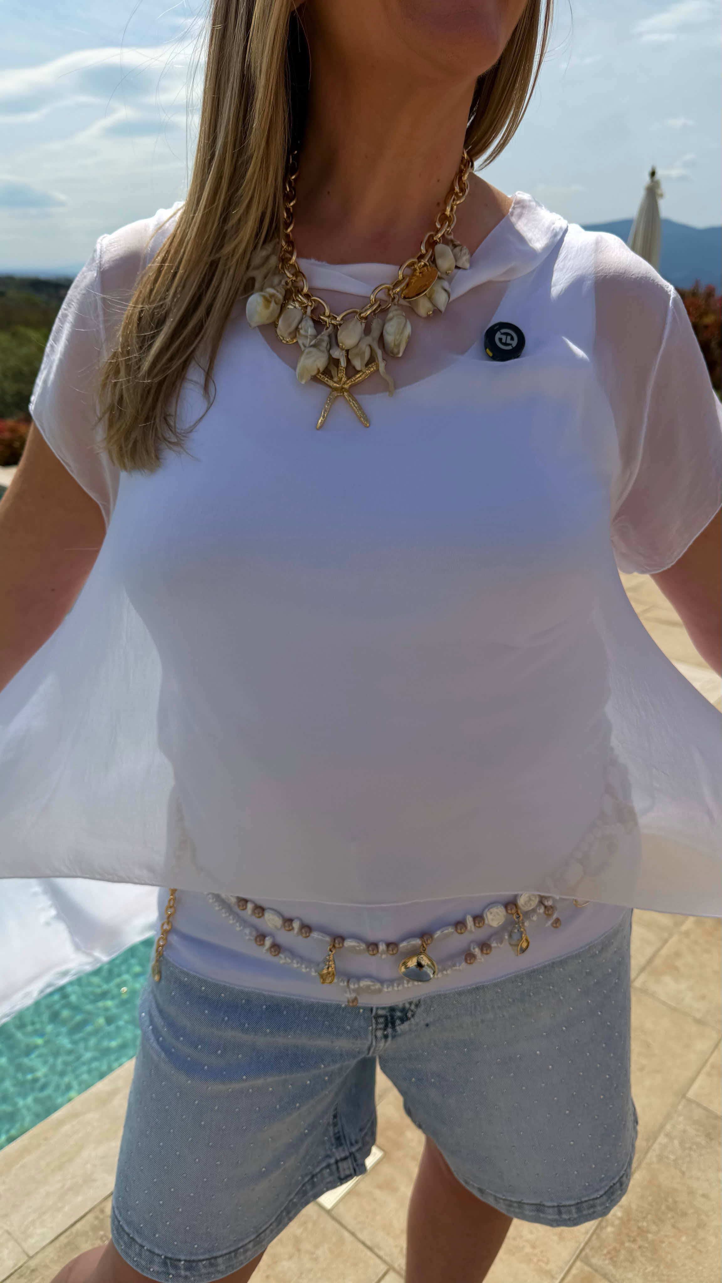 Seidenkaftan Pure Flow *Weiß*