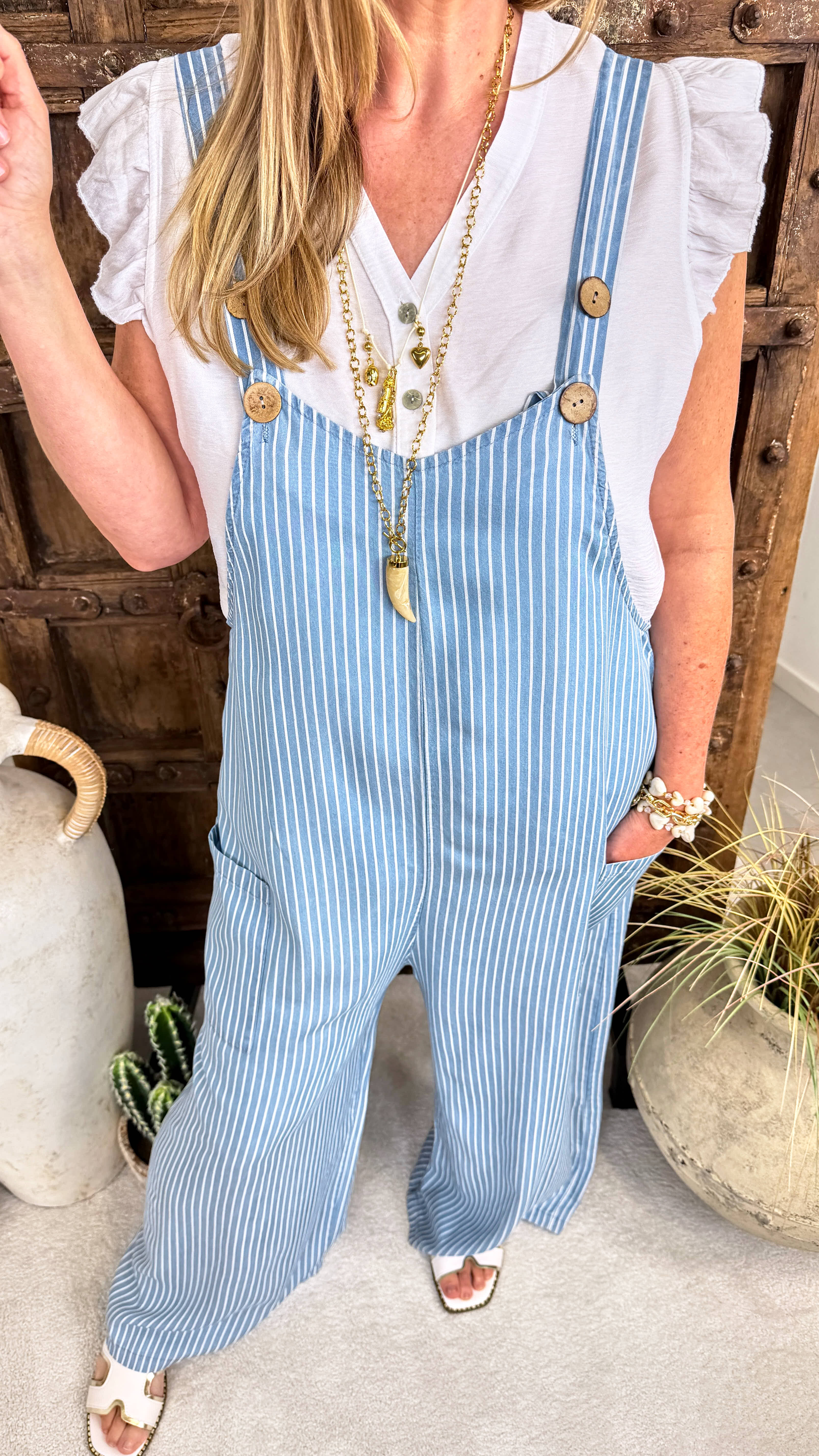 Latzhose Sailor Stripe *Hell*