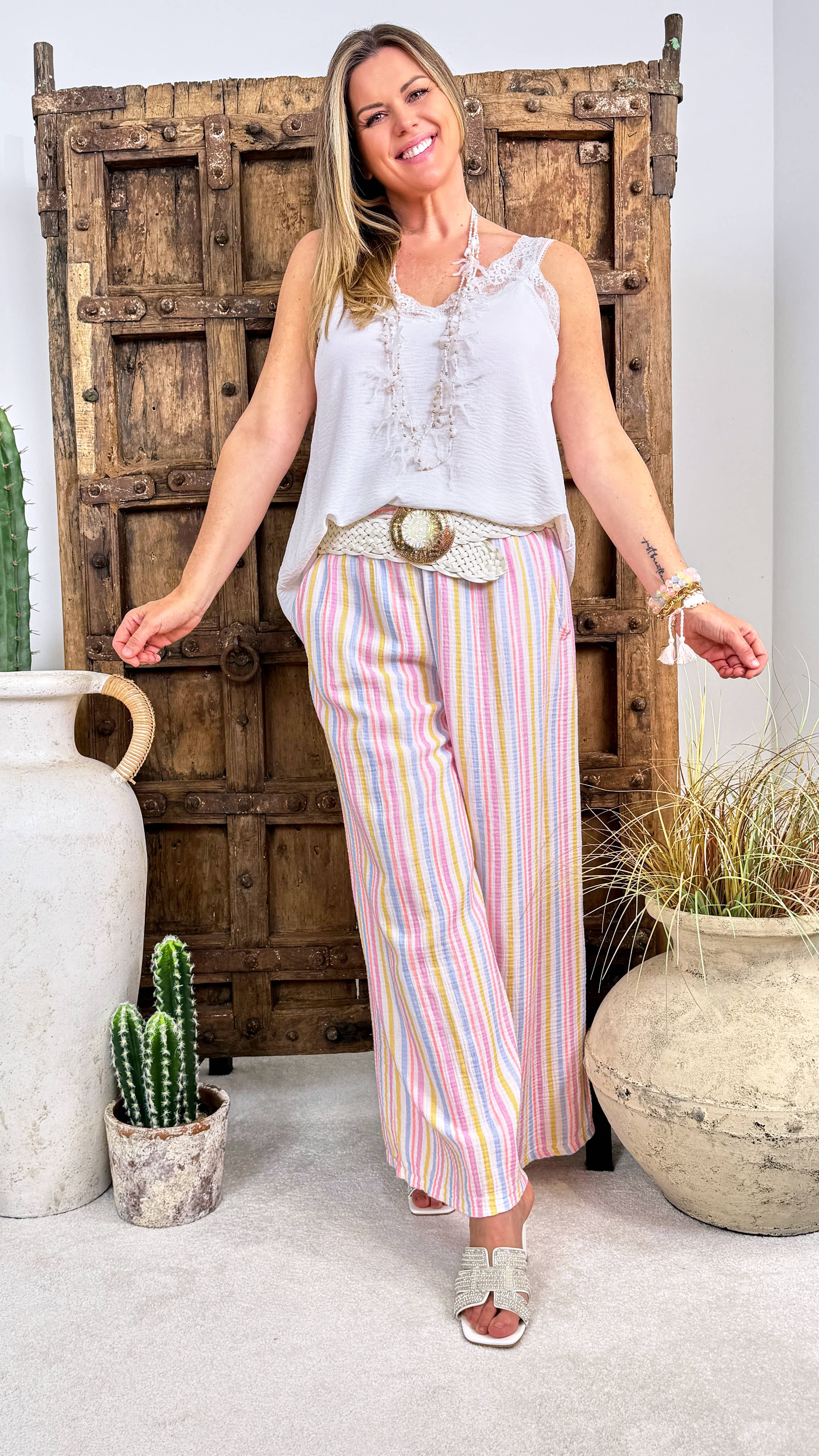 Culotte Hose Sunshine Stripe