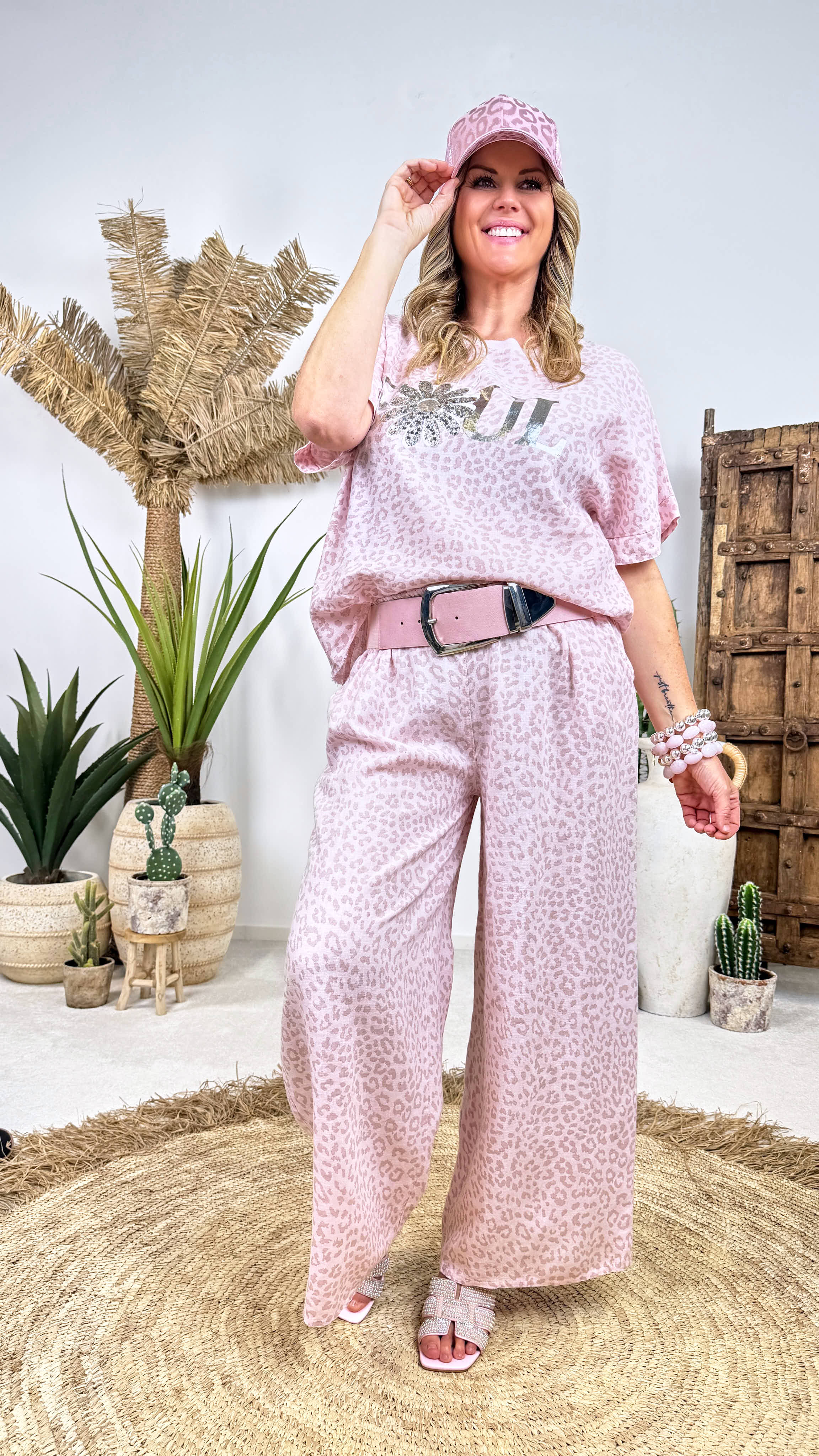 Leinen Hose Wild Comfort *Rosa*