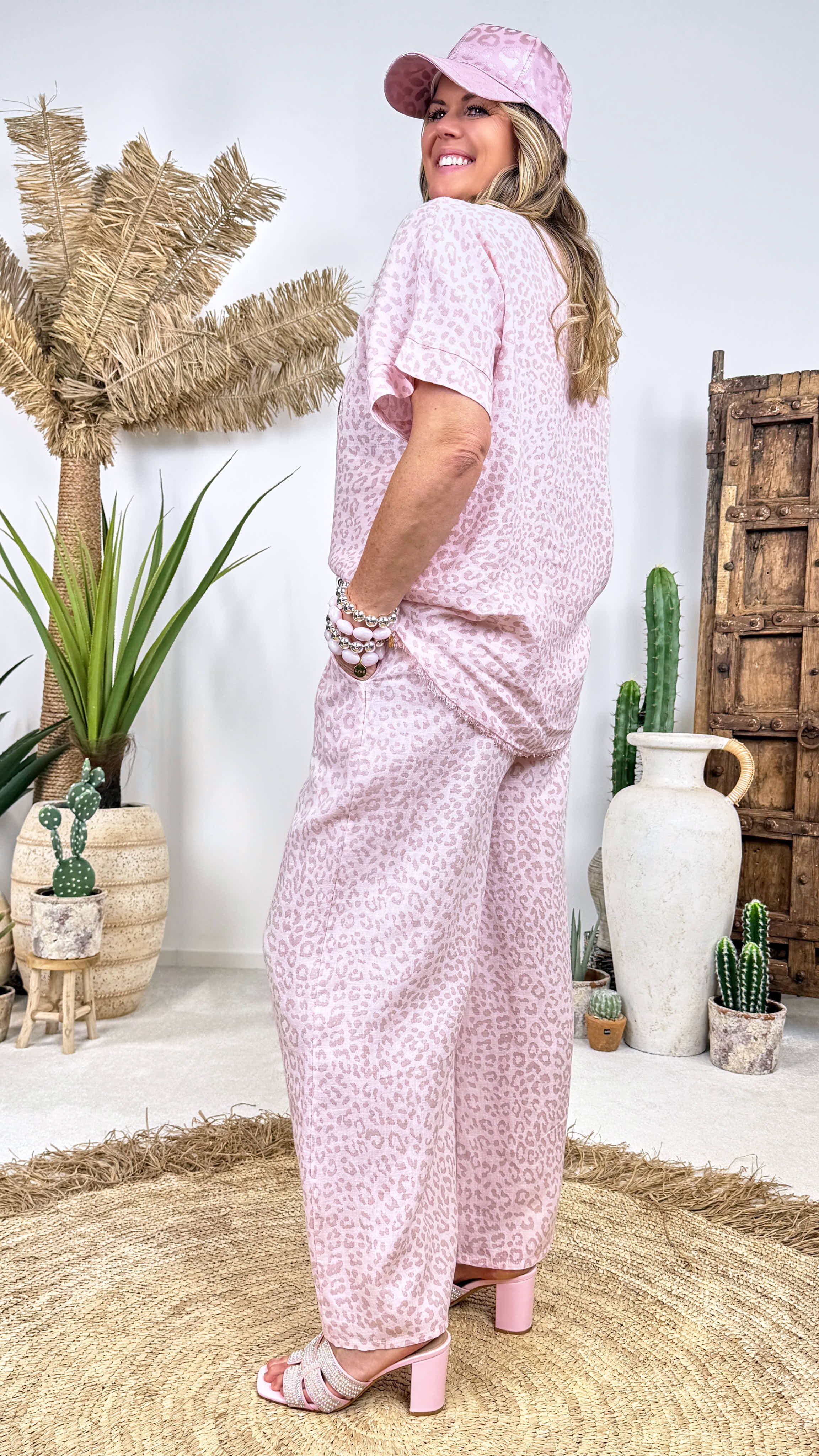 Leinen Hose Wild Comfort *Rosa*