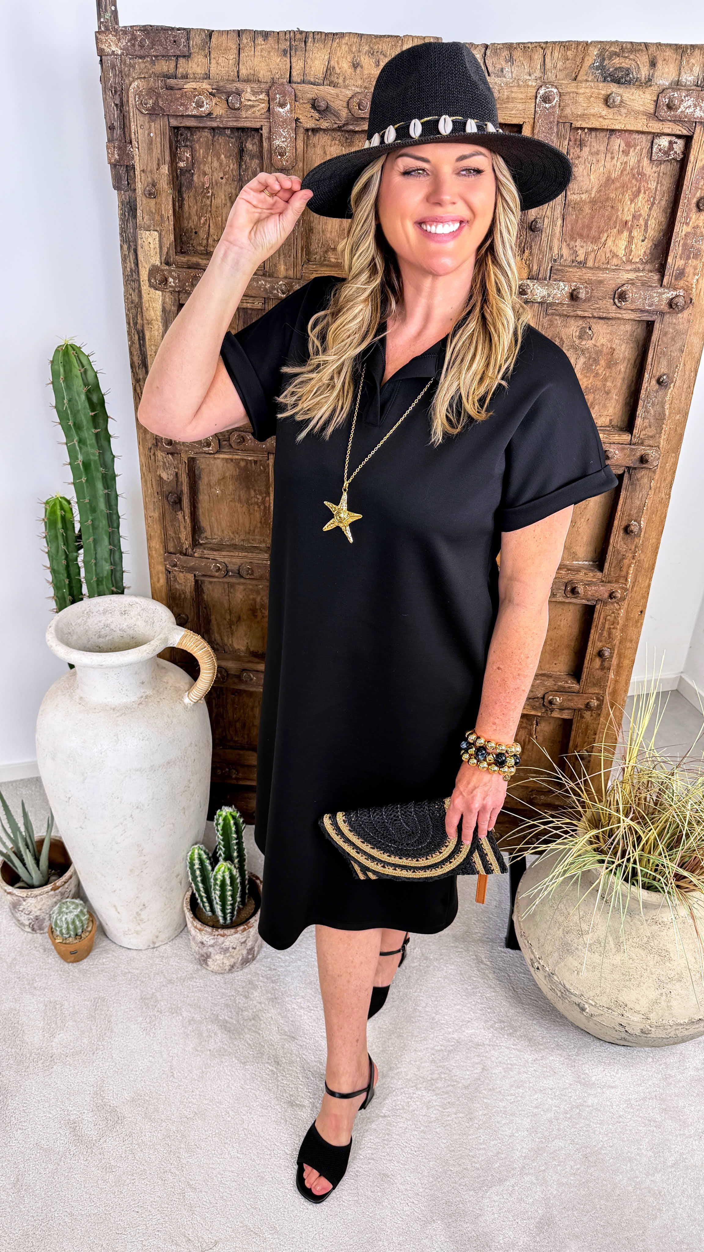 Kleid Soft Polo *Schwarz*