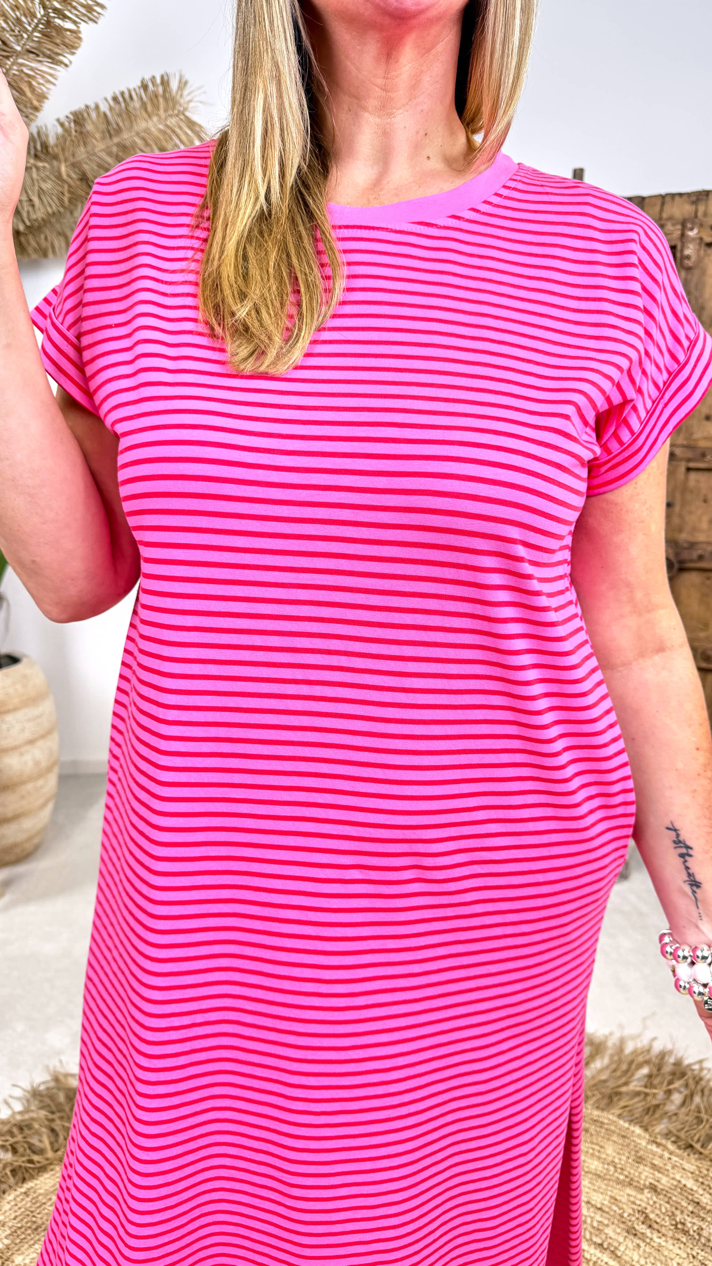 Kleid Fresh Stripes *Pink*