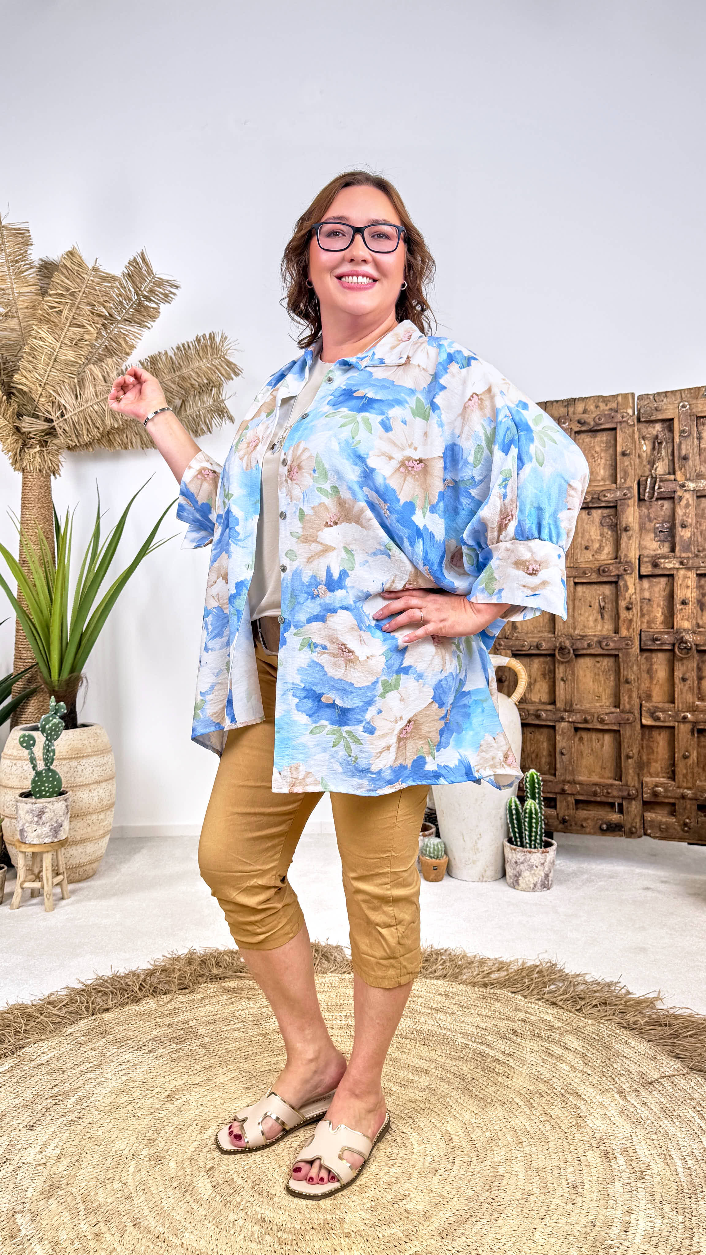 Long-Bluse Secret Botanic *Blau*
