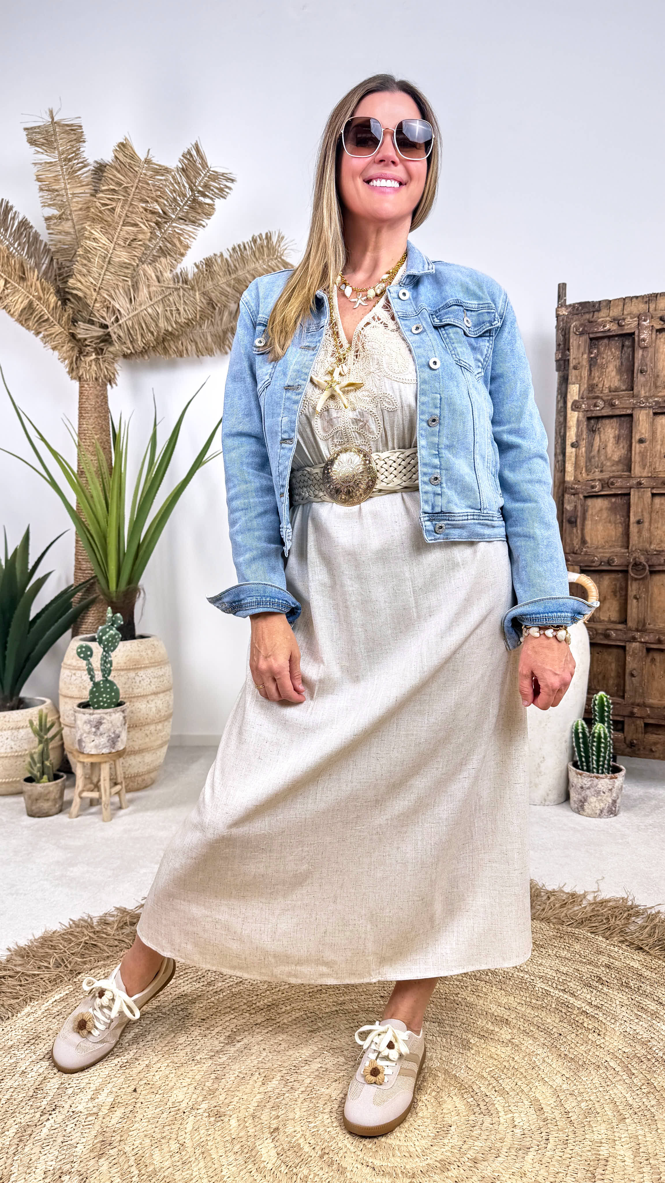 Langes Kleid Ibiza Love *Beige*