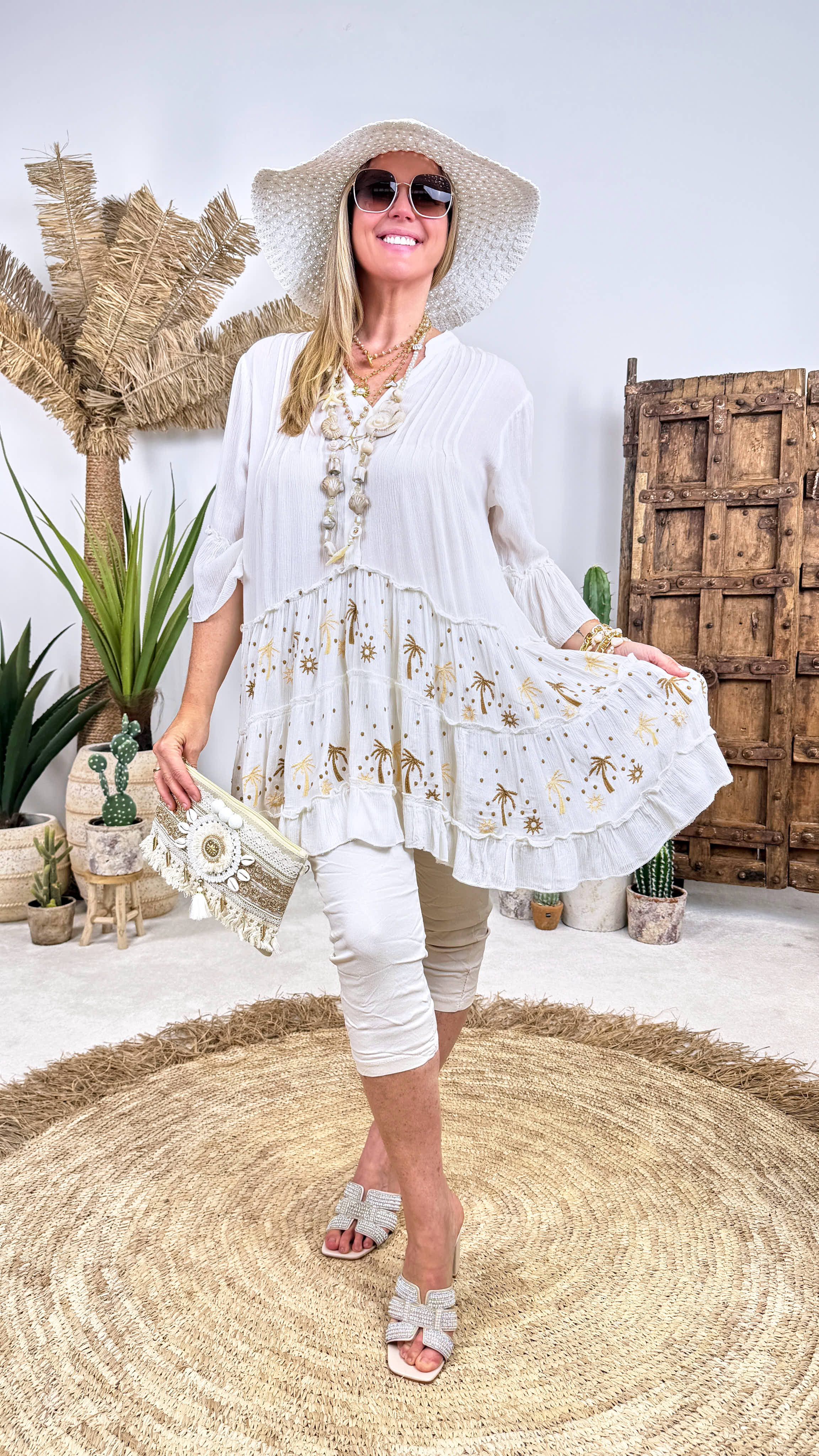 Tunika Kleid Pure Ibiza Vibes *Creme*