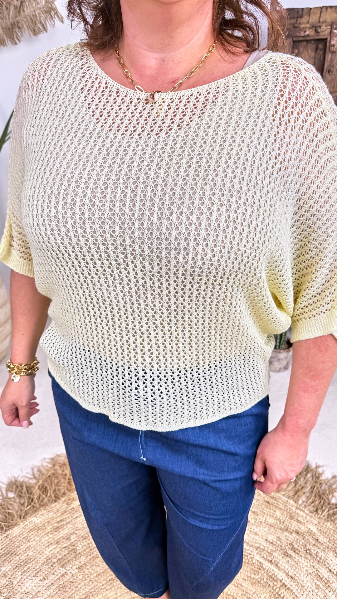 Netzshirt Ocean Crochet *Gelb*