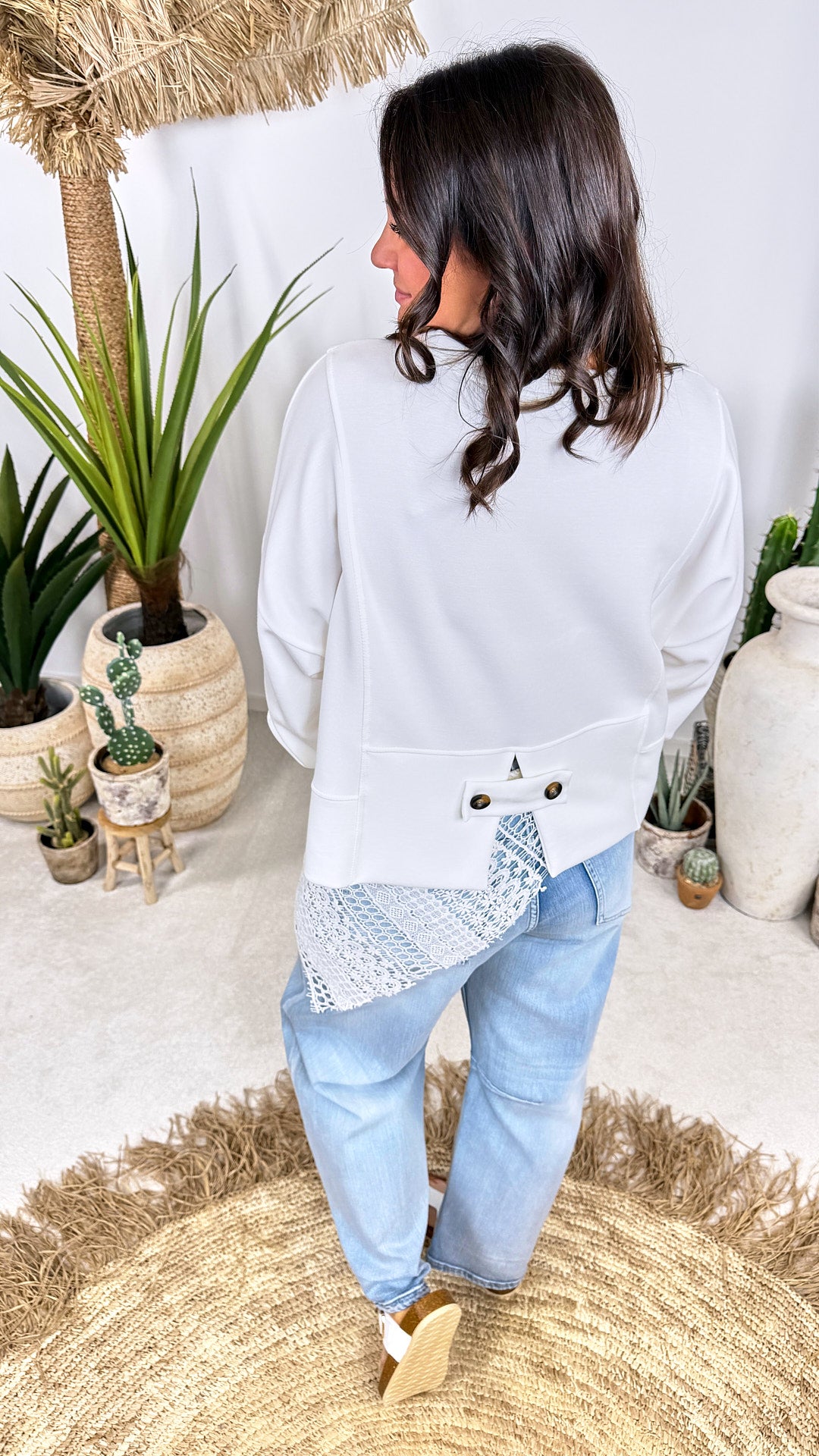 Sweatshirt Modern Line *Weiß*