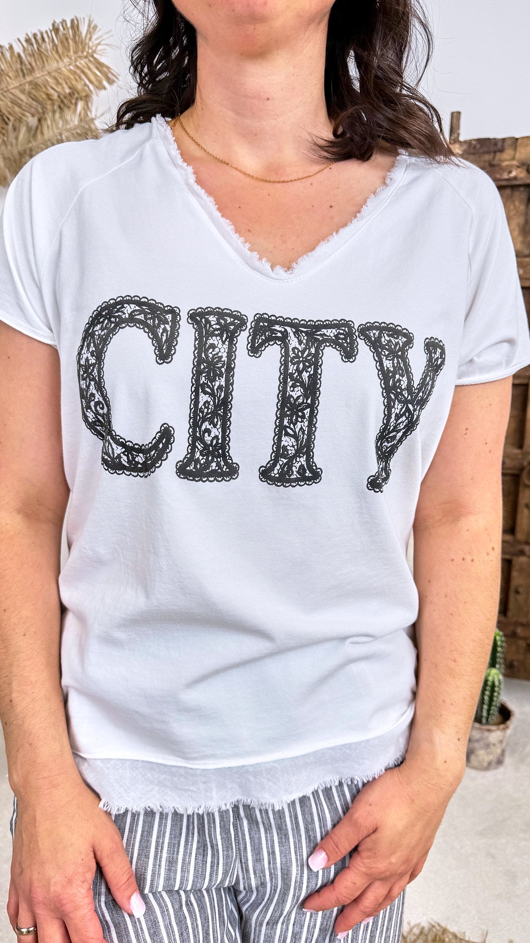 T-shirt City Glow *Weiß*