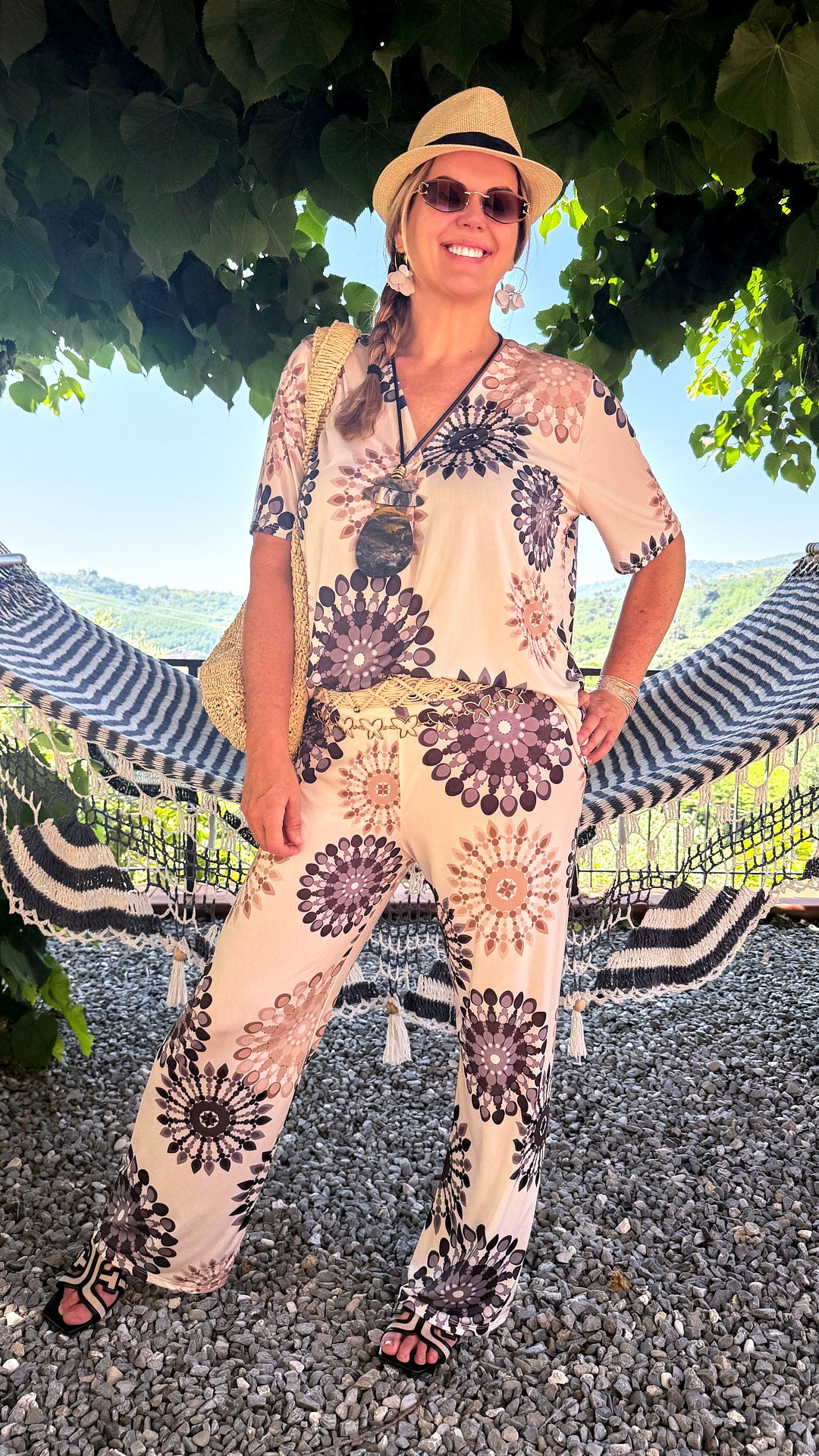 Culotte Hose Mandala Reverie *Schwarz*
