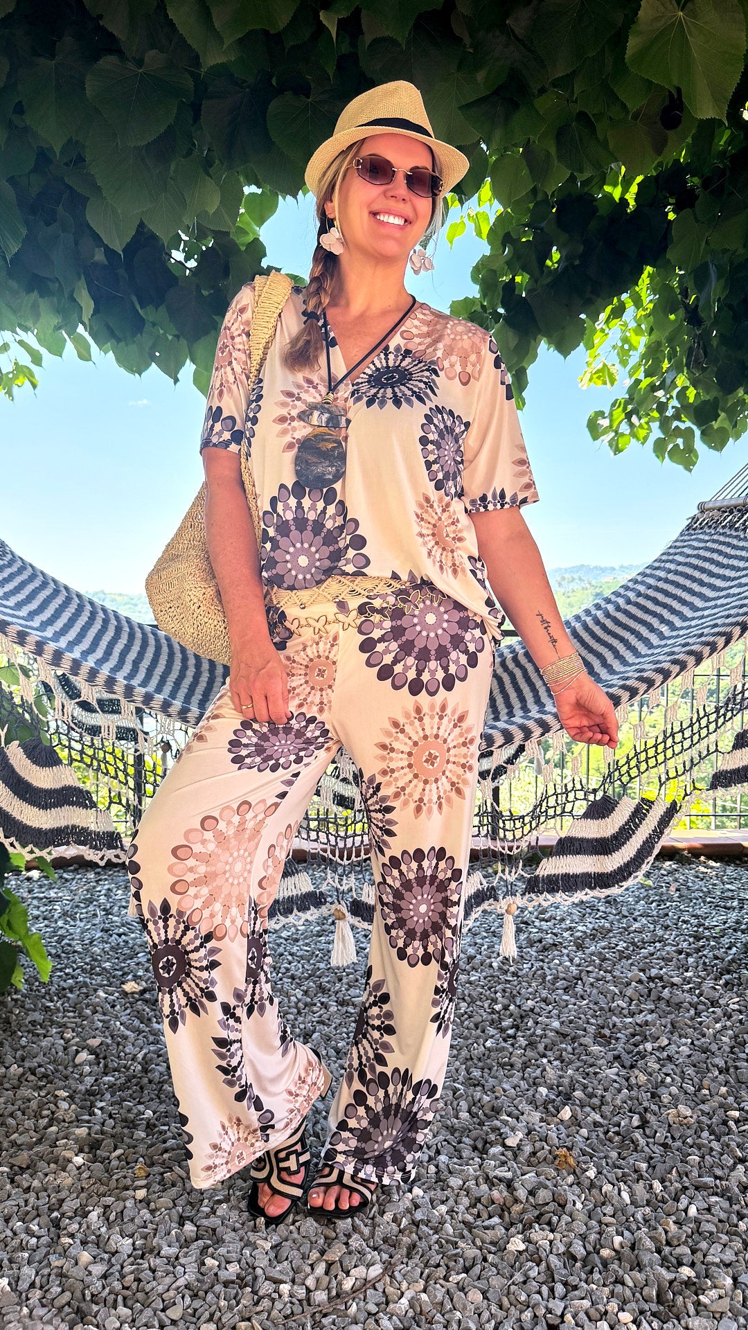 Culotte Hose Mandala Reverie *Schwarz*
