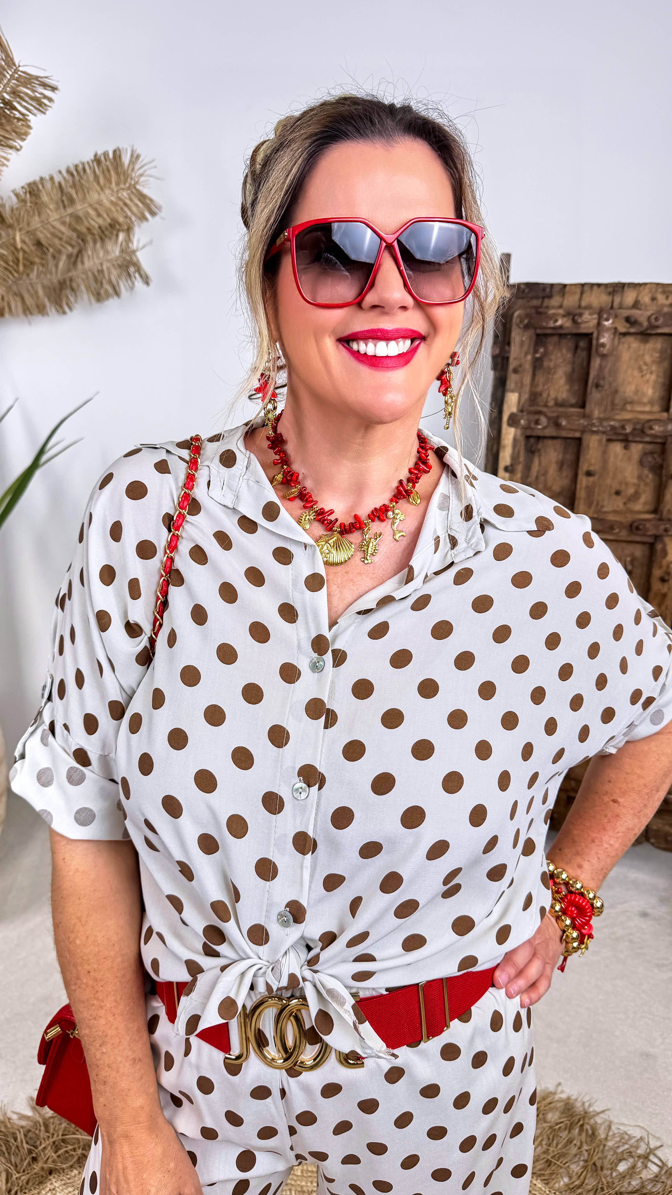 Bluse Pretty Charm *weiss/Punkte* (lieferbar ab 8.6.26)