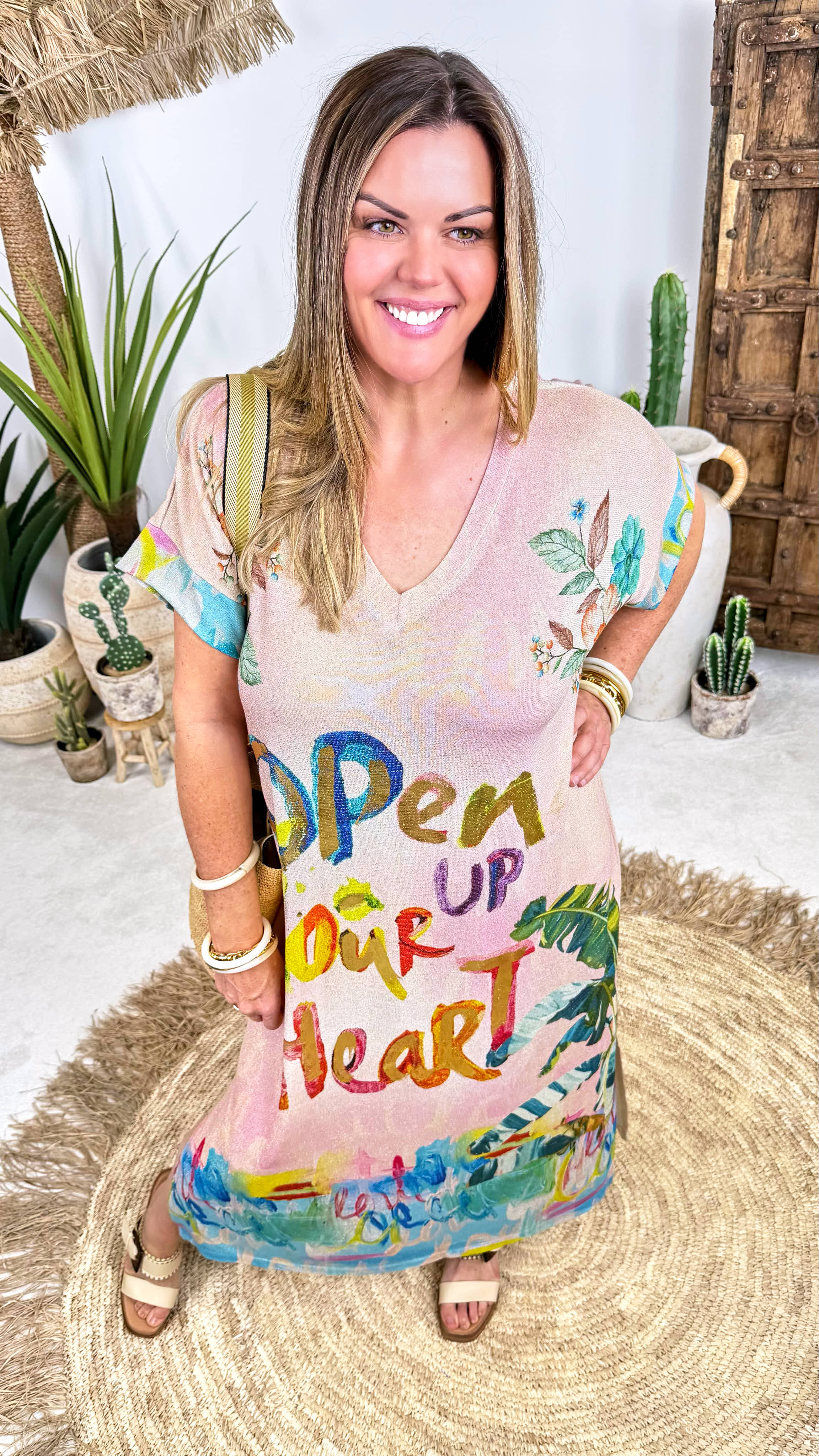 Langes Kleid Rainbow Thoughts