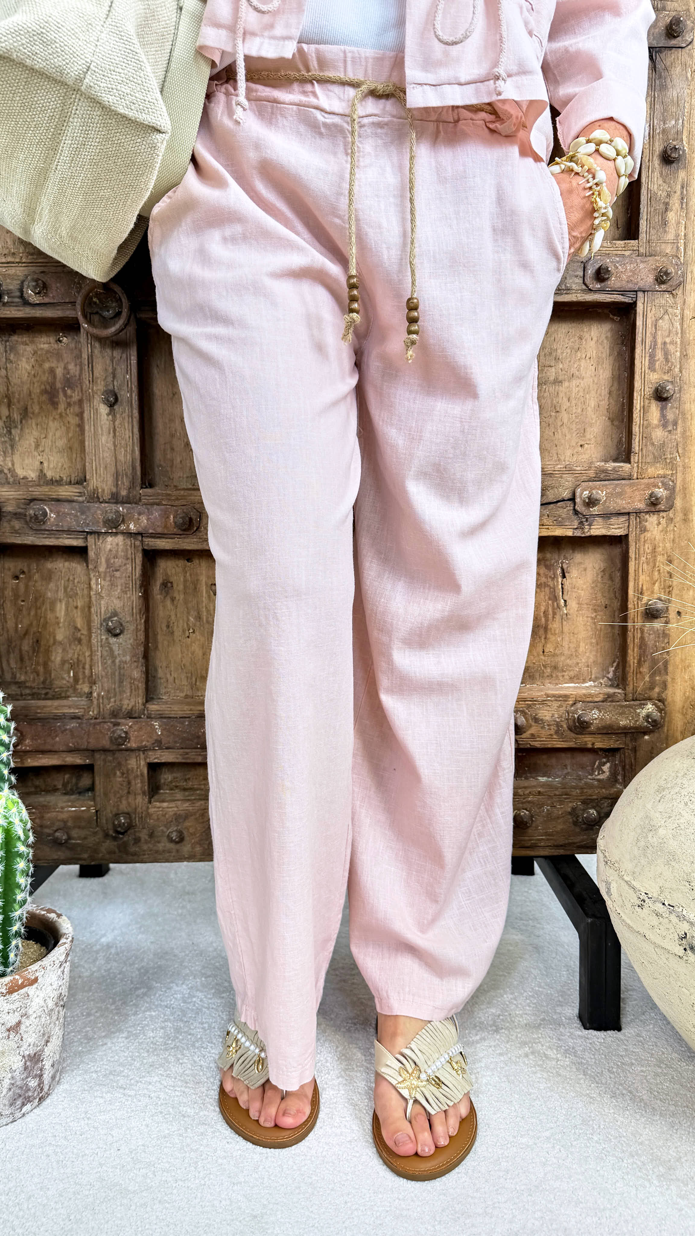 Leinen-Hose Relaxed Holiday *Rosa*