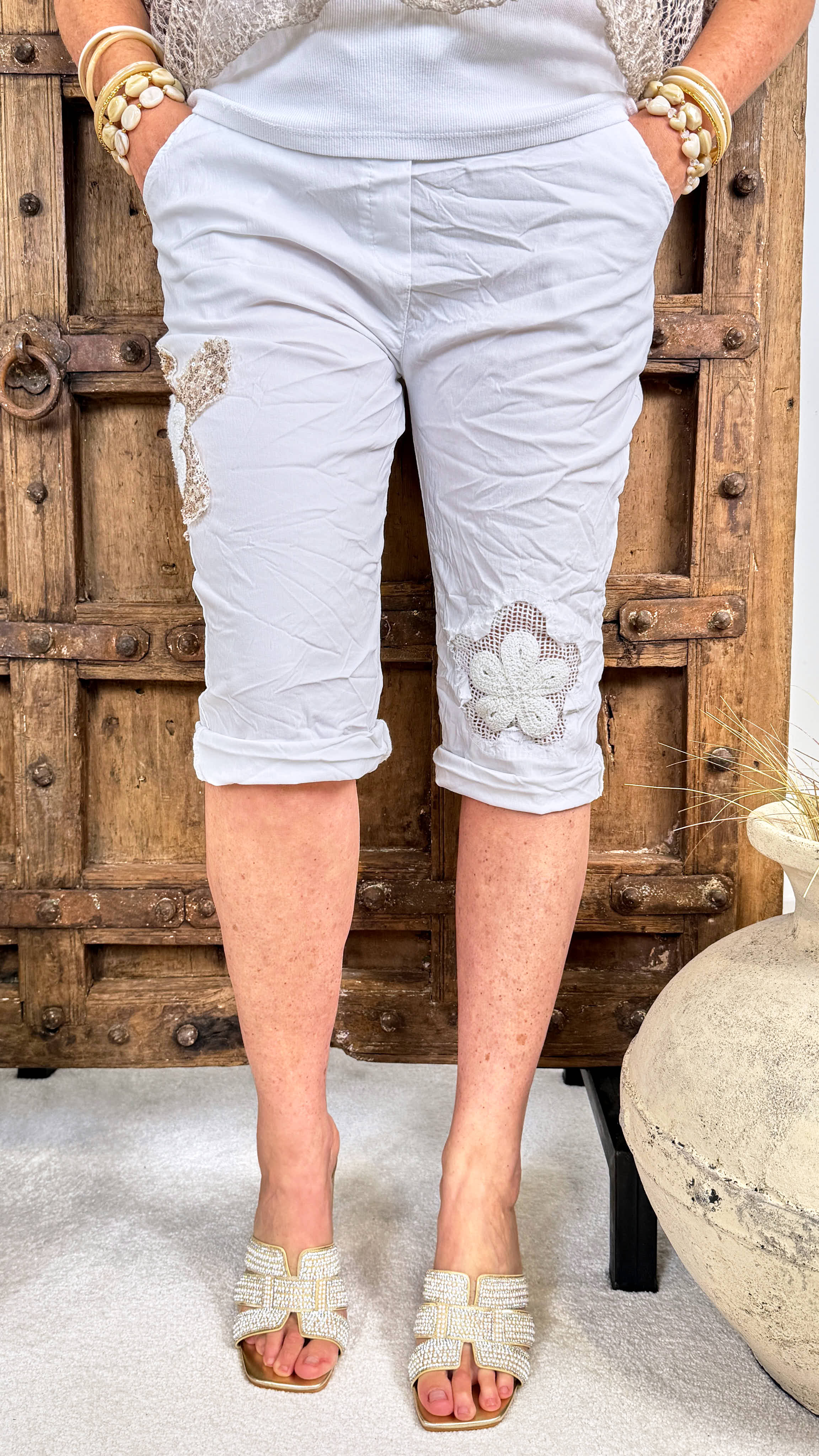Capri Jogpants Sparkling Crush *Weiß*