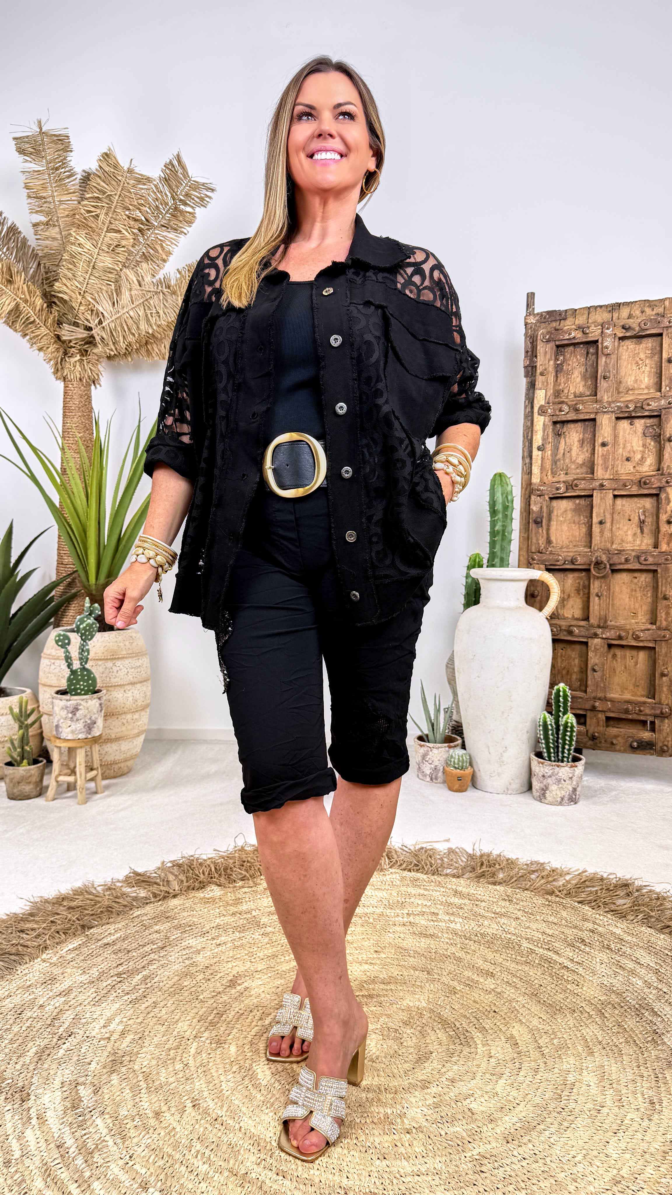 Spitzenjacke Romantic Touch *Schwarz*