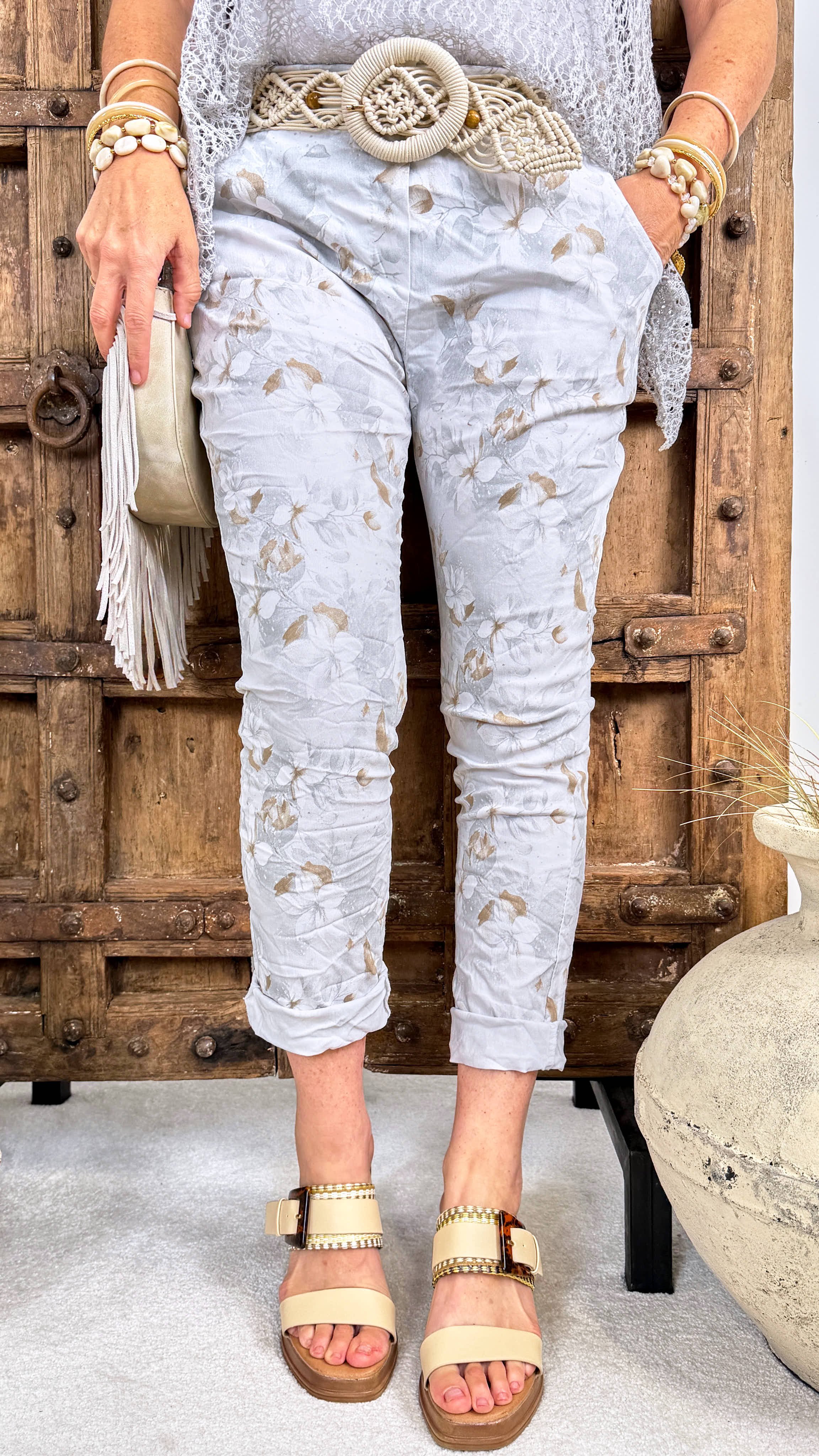 Jogpants Bloomy Love *Weiß*