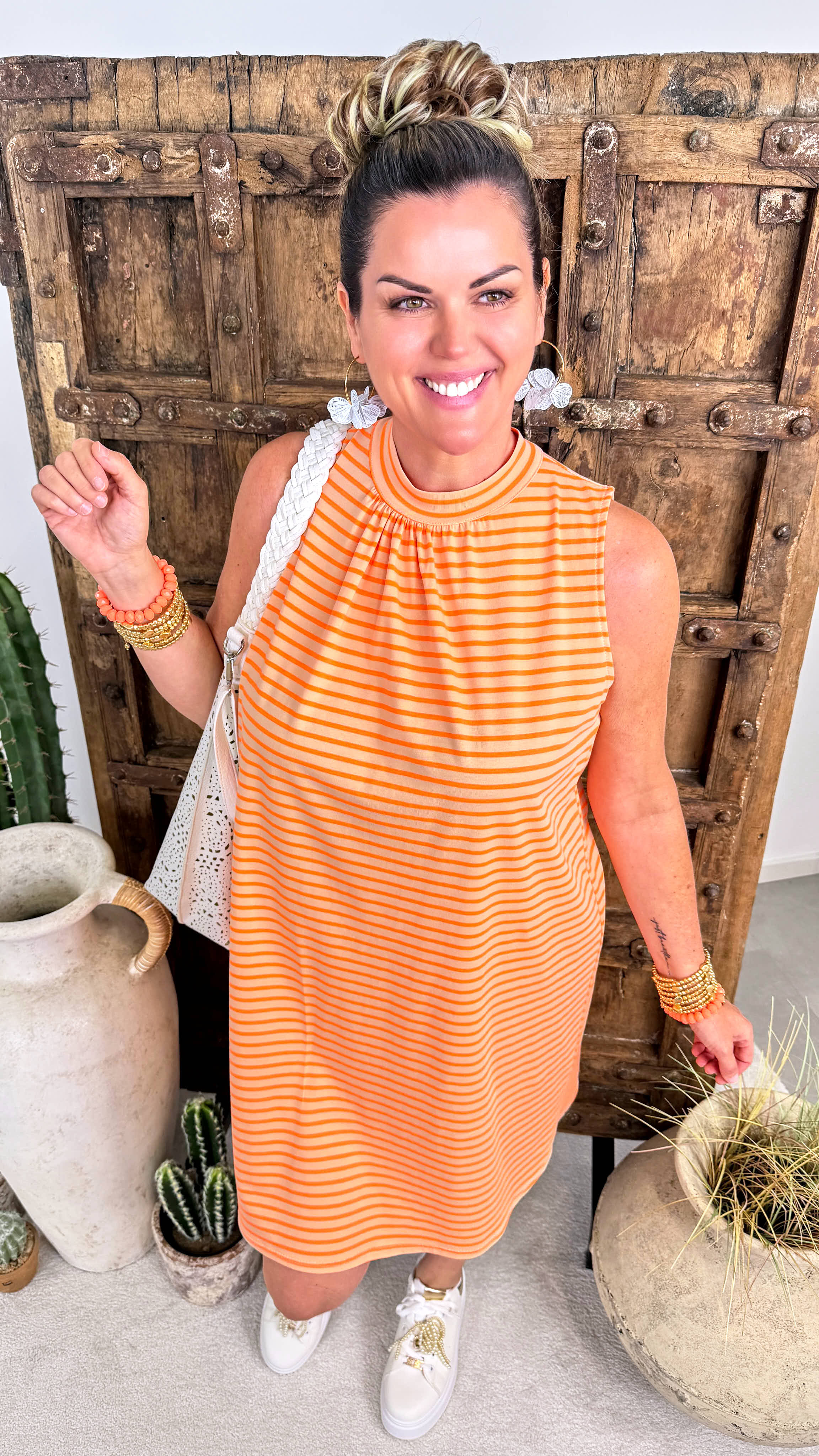Kleid Stripe Breeze *Orange*