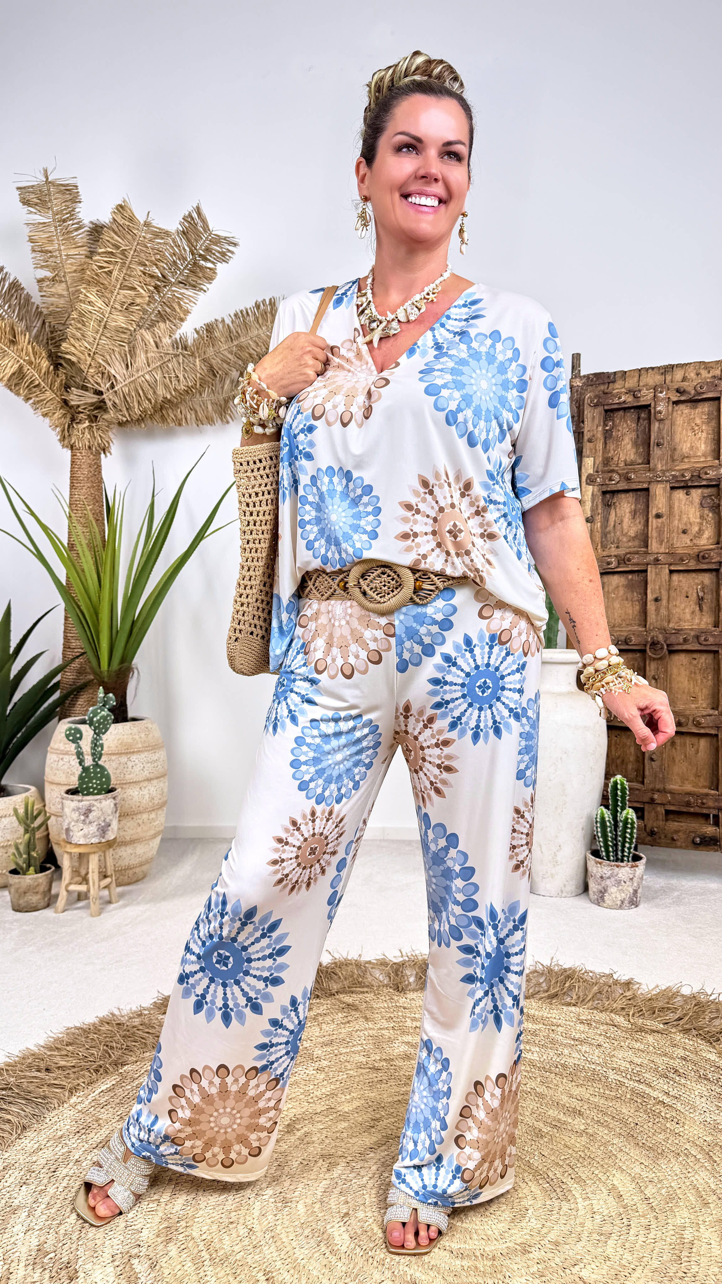 T-Shirt Mandala Reverie *Hellblau*