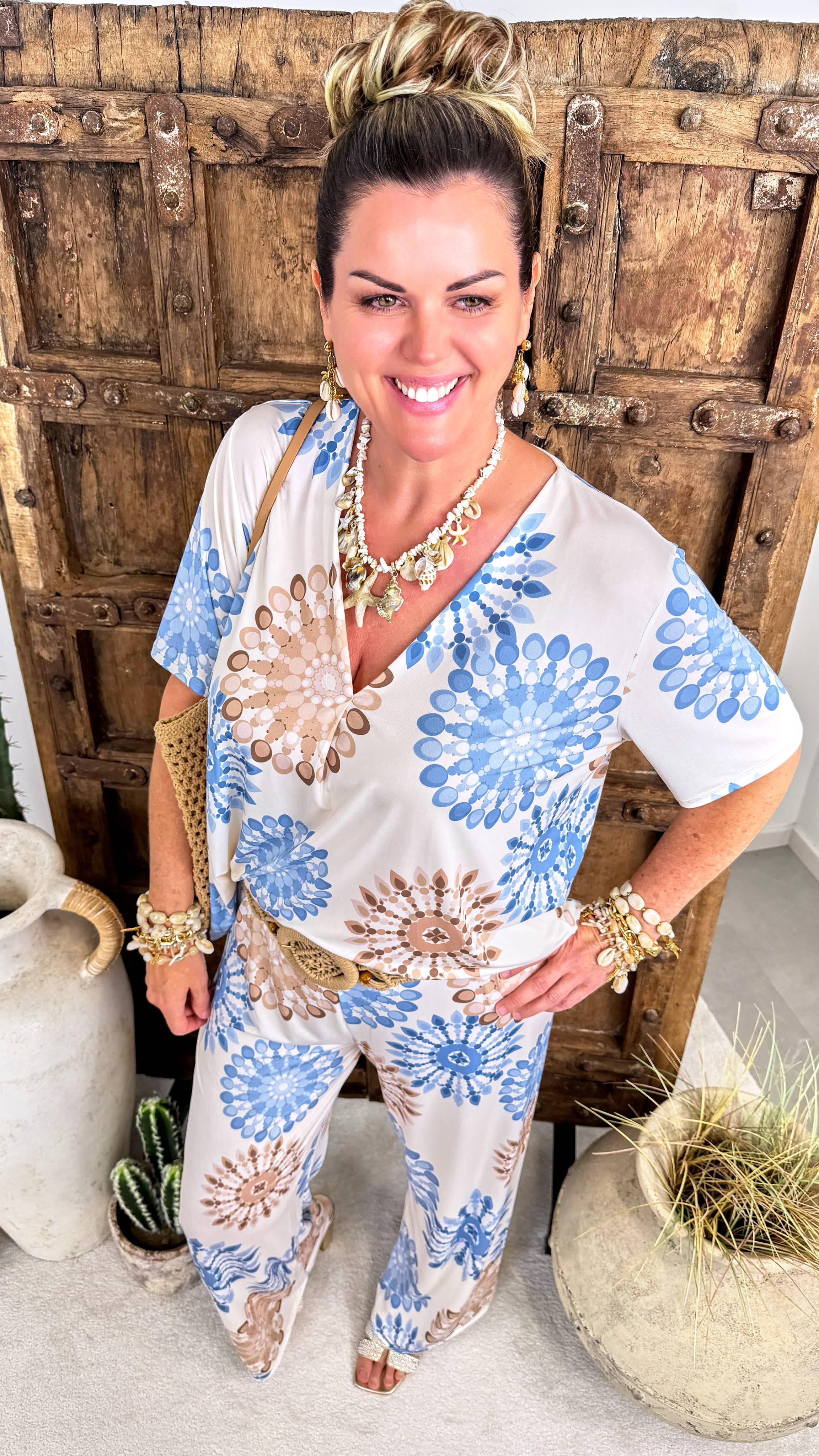 T-Shirt Mandala Reverie *Hellblau*