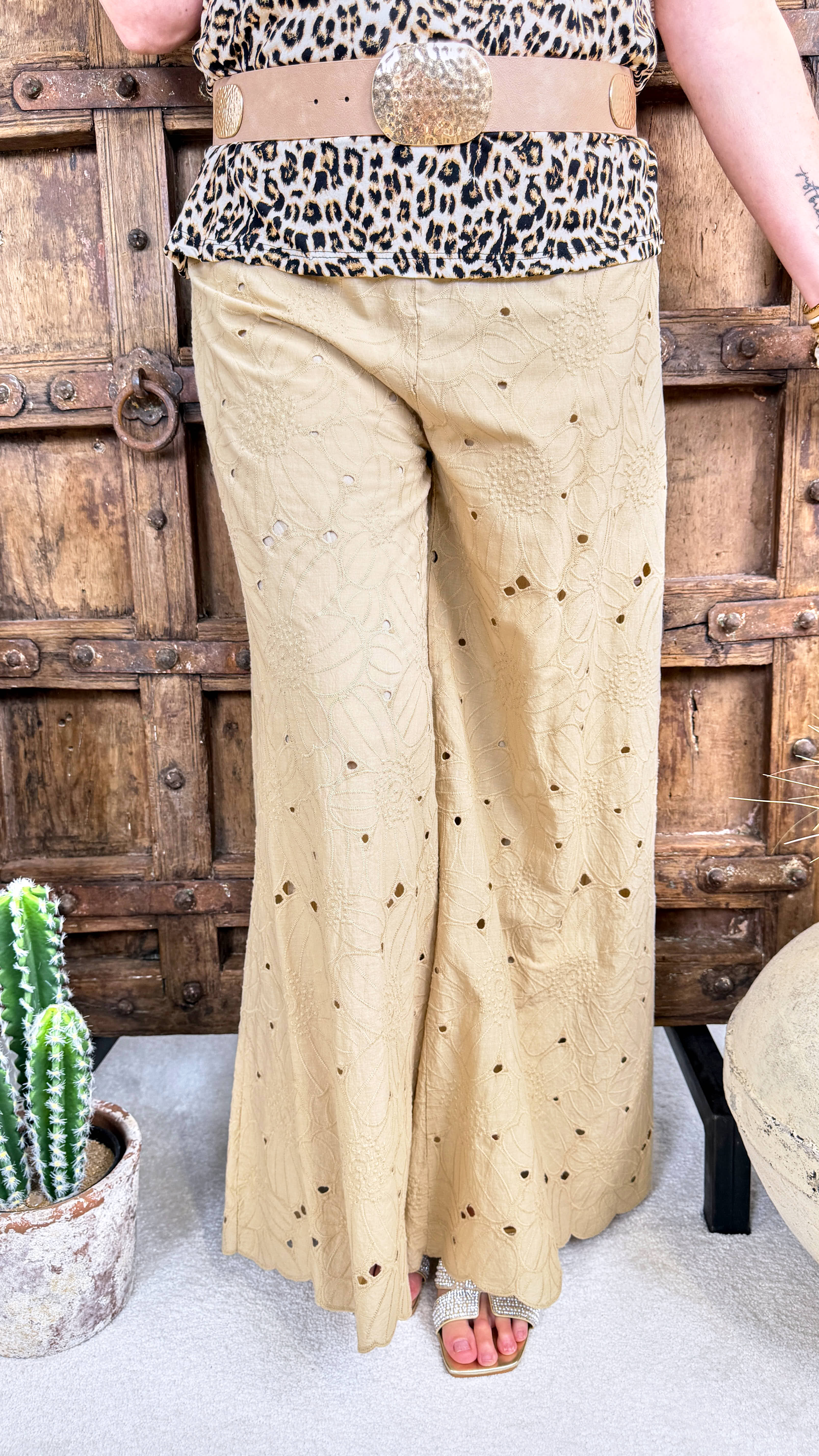 Weite Hose Indigo Blossom *Camel*