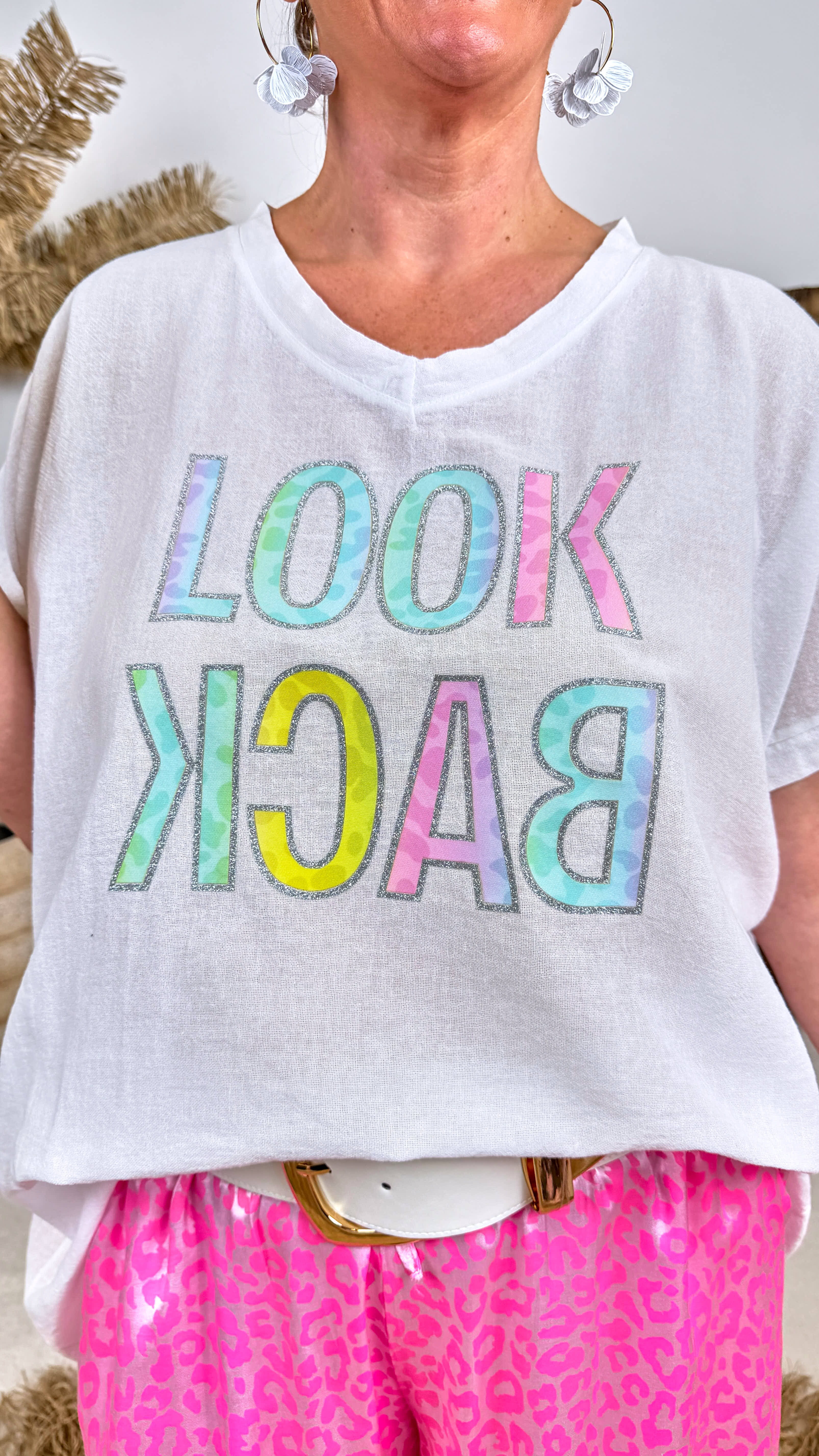Oversizedshirt Rainbow Mood *Weiß*