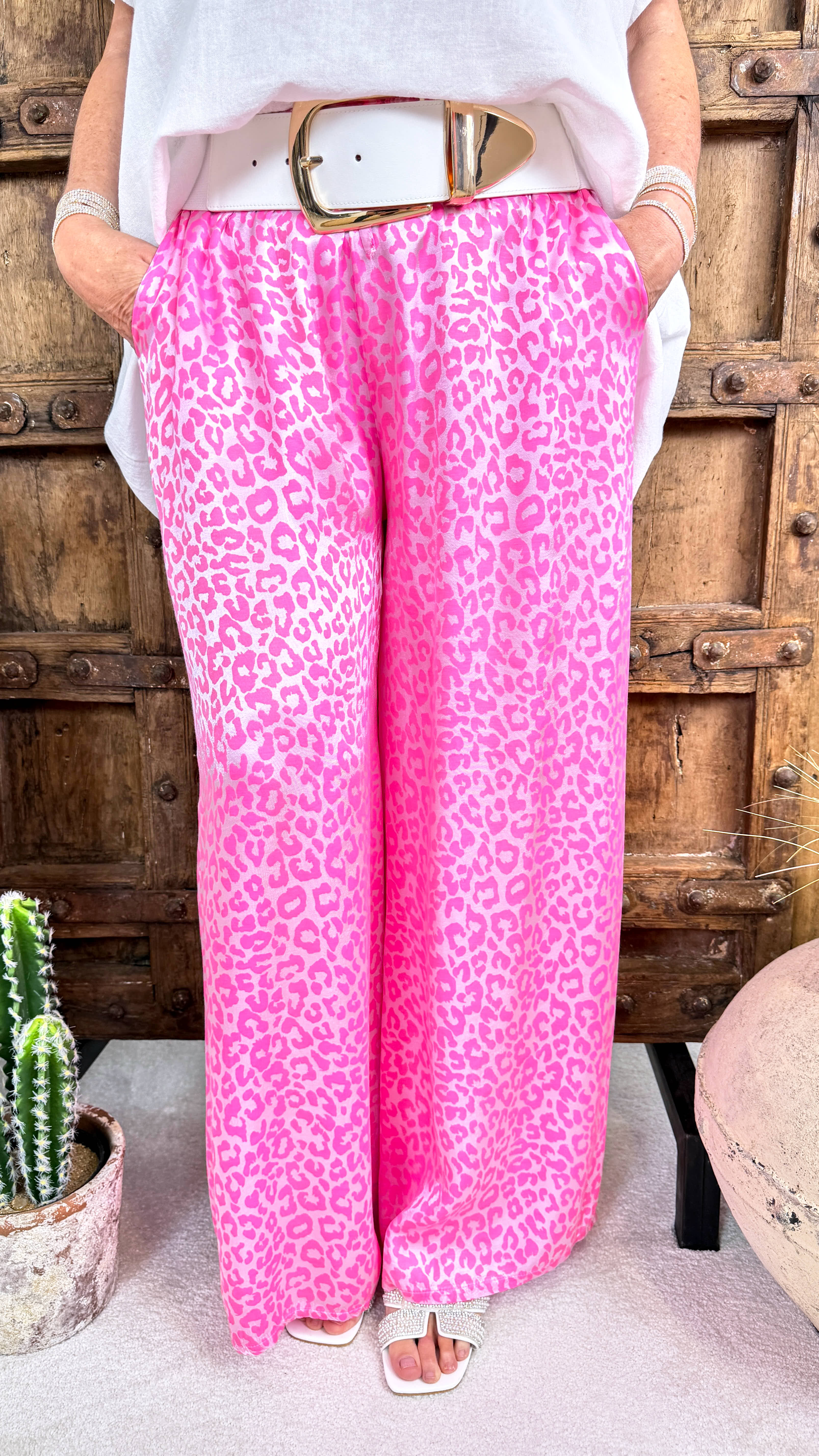 Weite Hose Neon Safari *Pink*