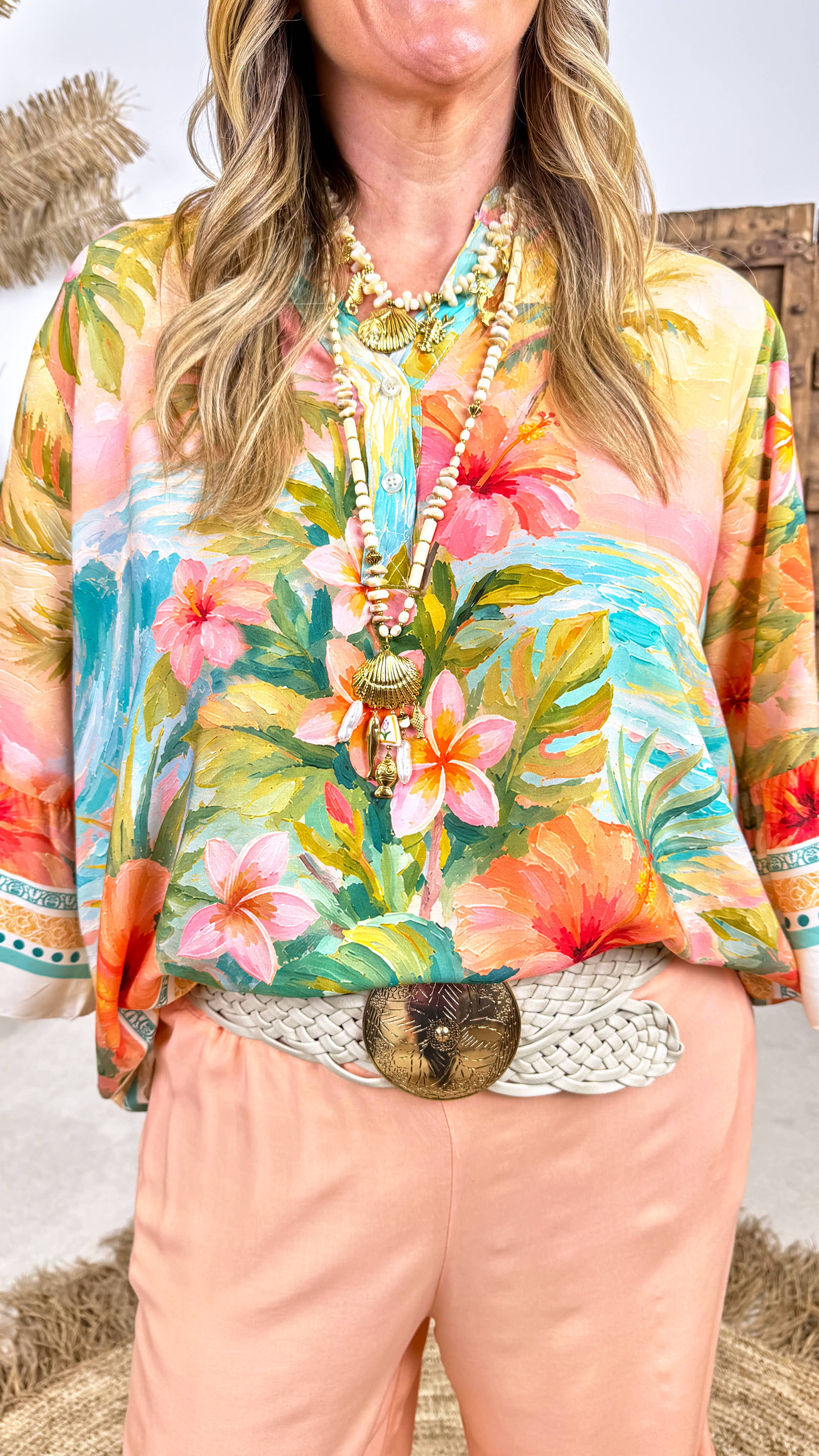Bluse Tropical Escape