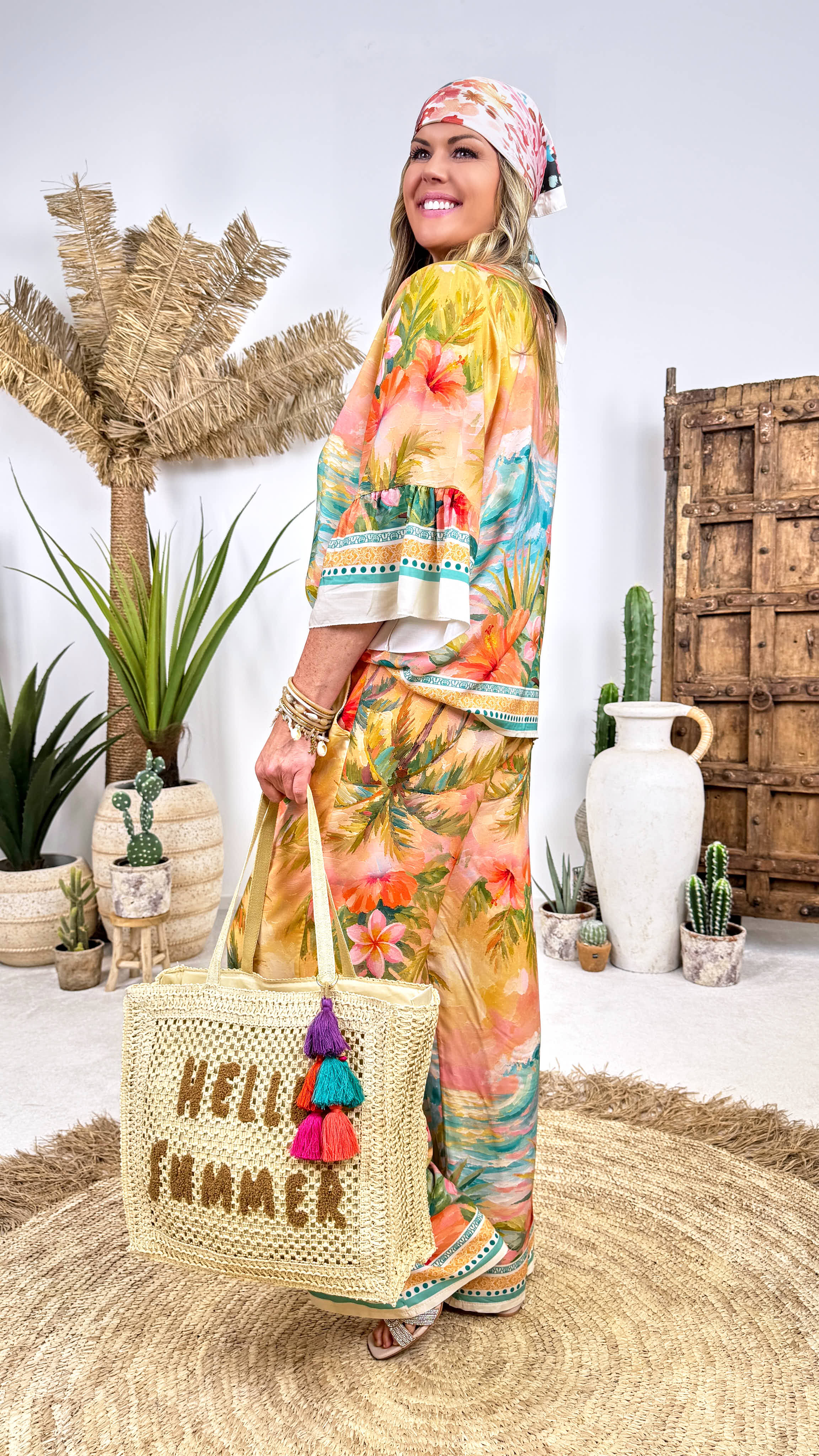 Weite Hose Tropical Escape