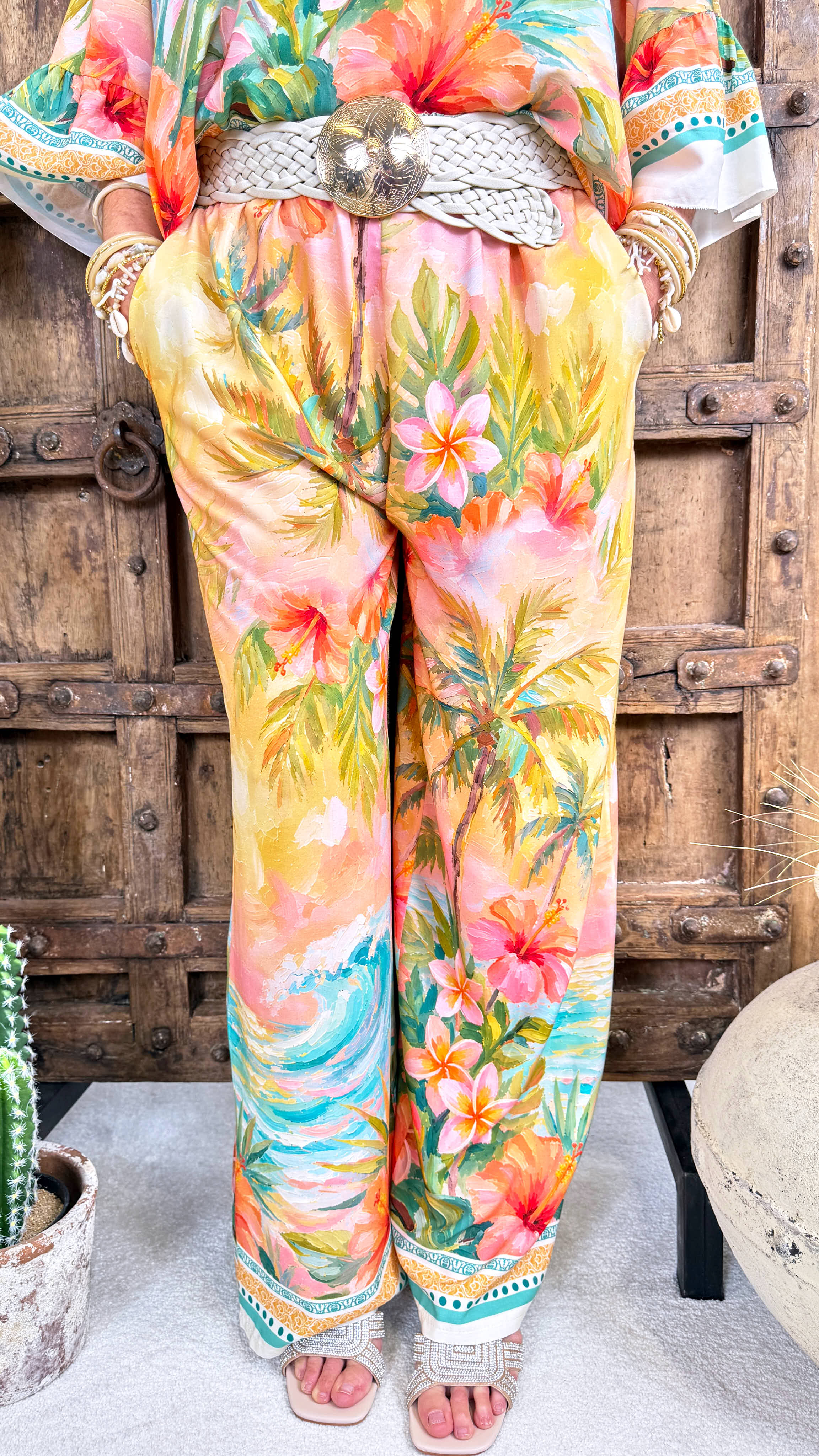 Weite Hose Tropical Escape