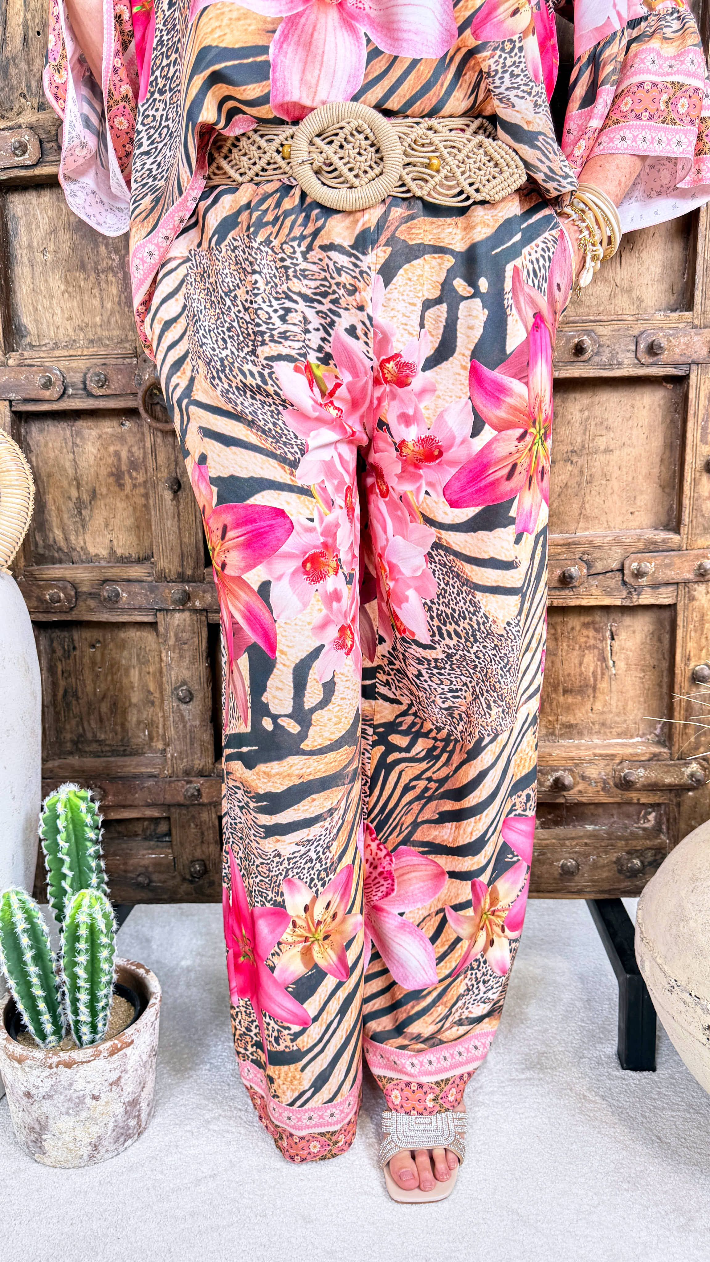 Weite Hose Wild Orchid