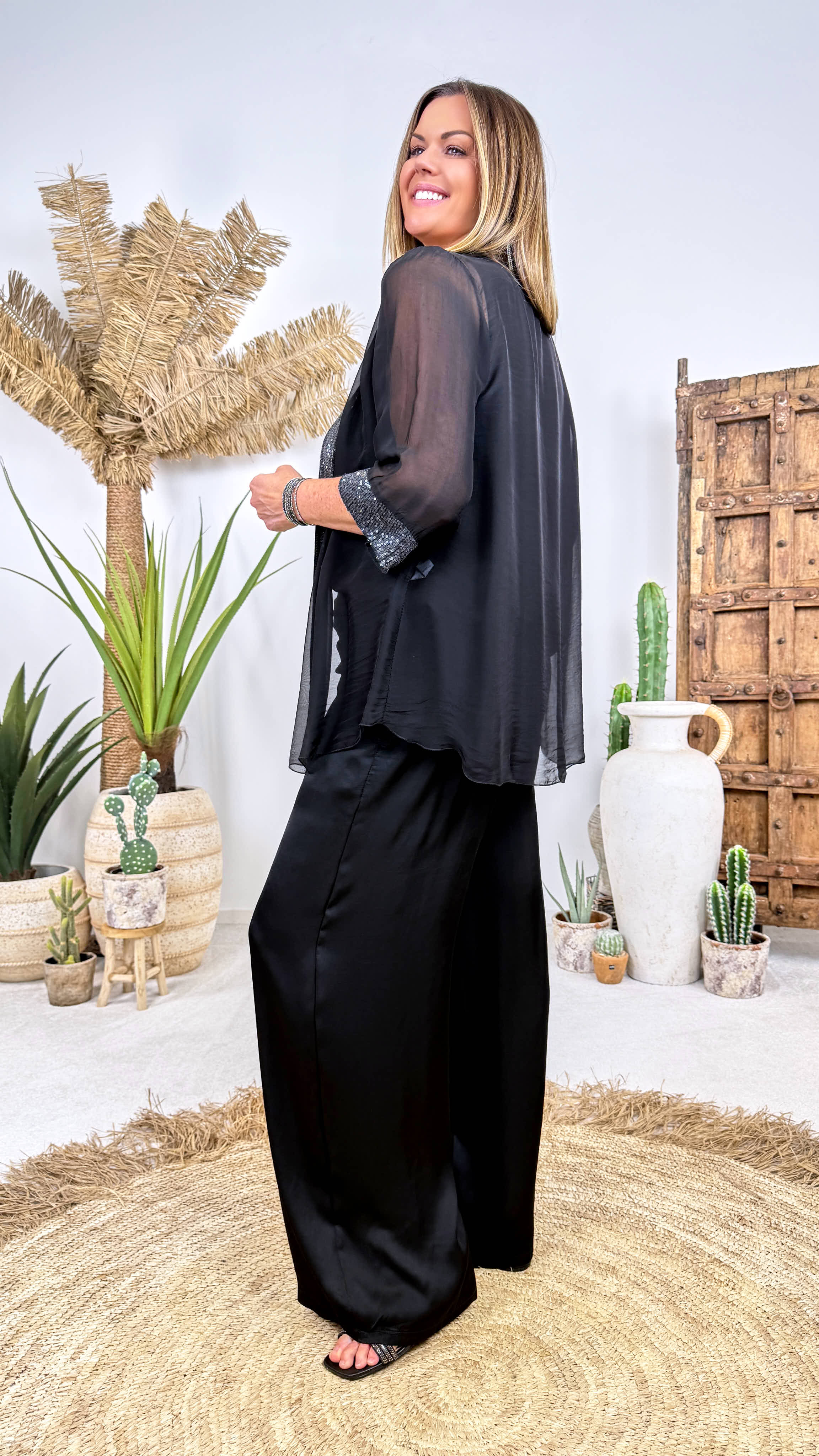 Kurzer Kaftan Lullaby *Schwarz*