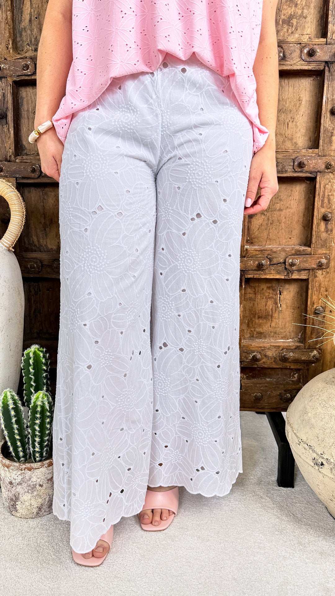 Weite Hose Indigo Blossom *Weiß*