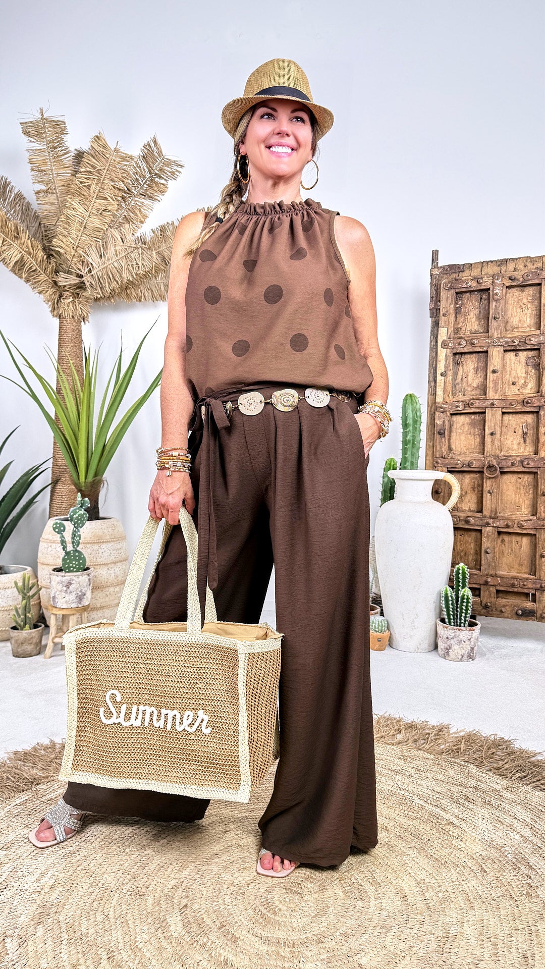 Blusentop Summer Dotty *Schoko*