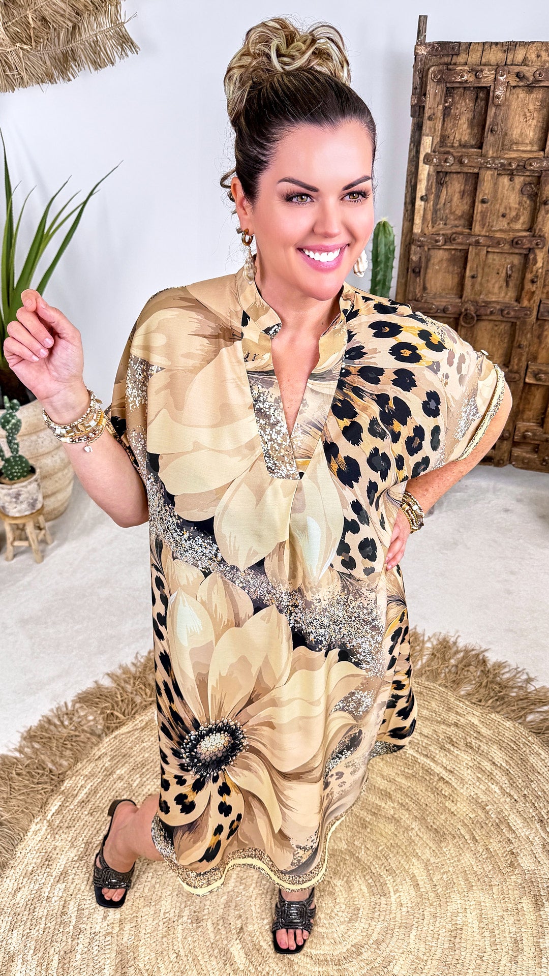 Kleid Boho Leopard