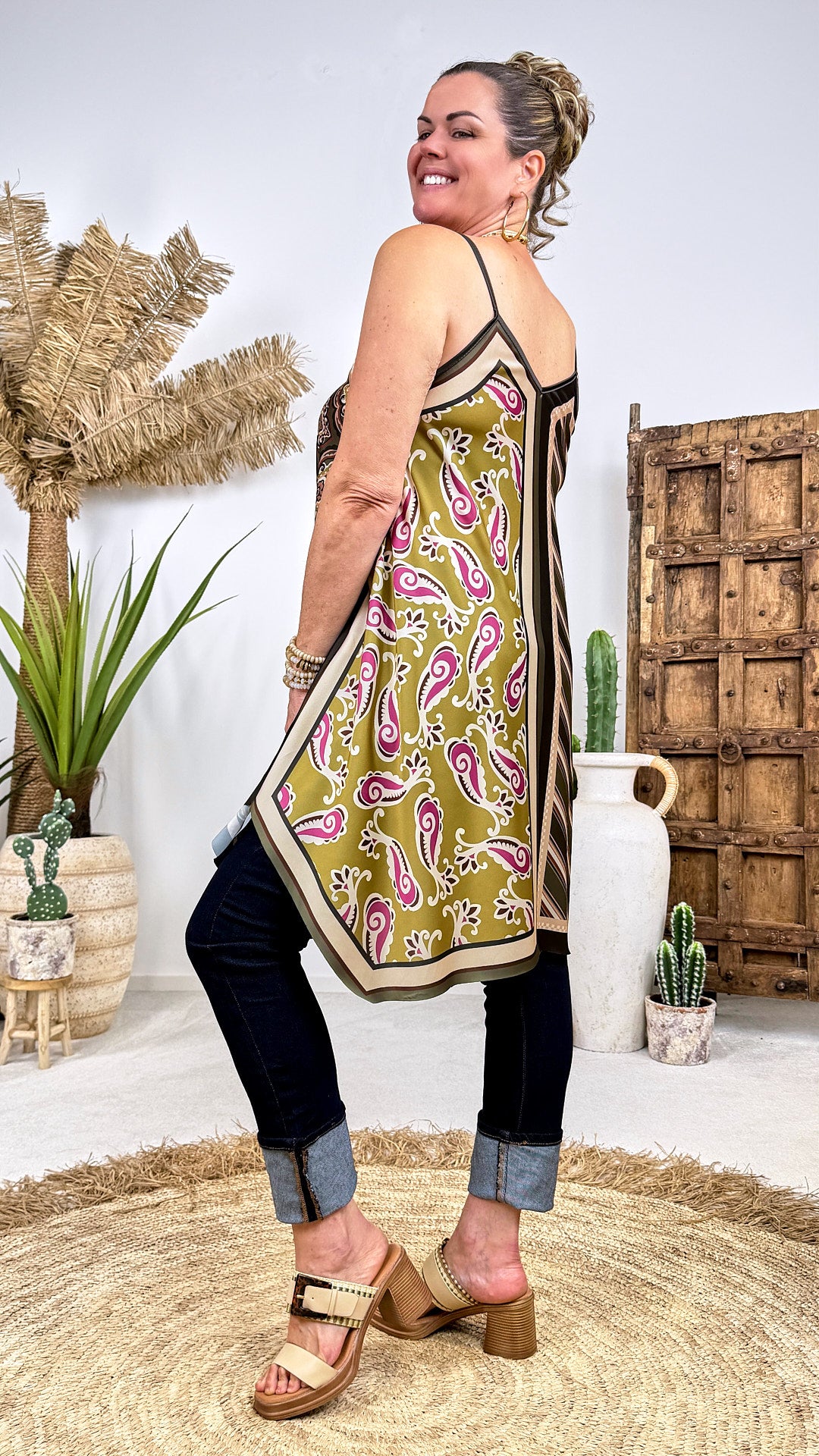 Kurzes Kleid Golden Escape *Khaki*