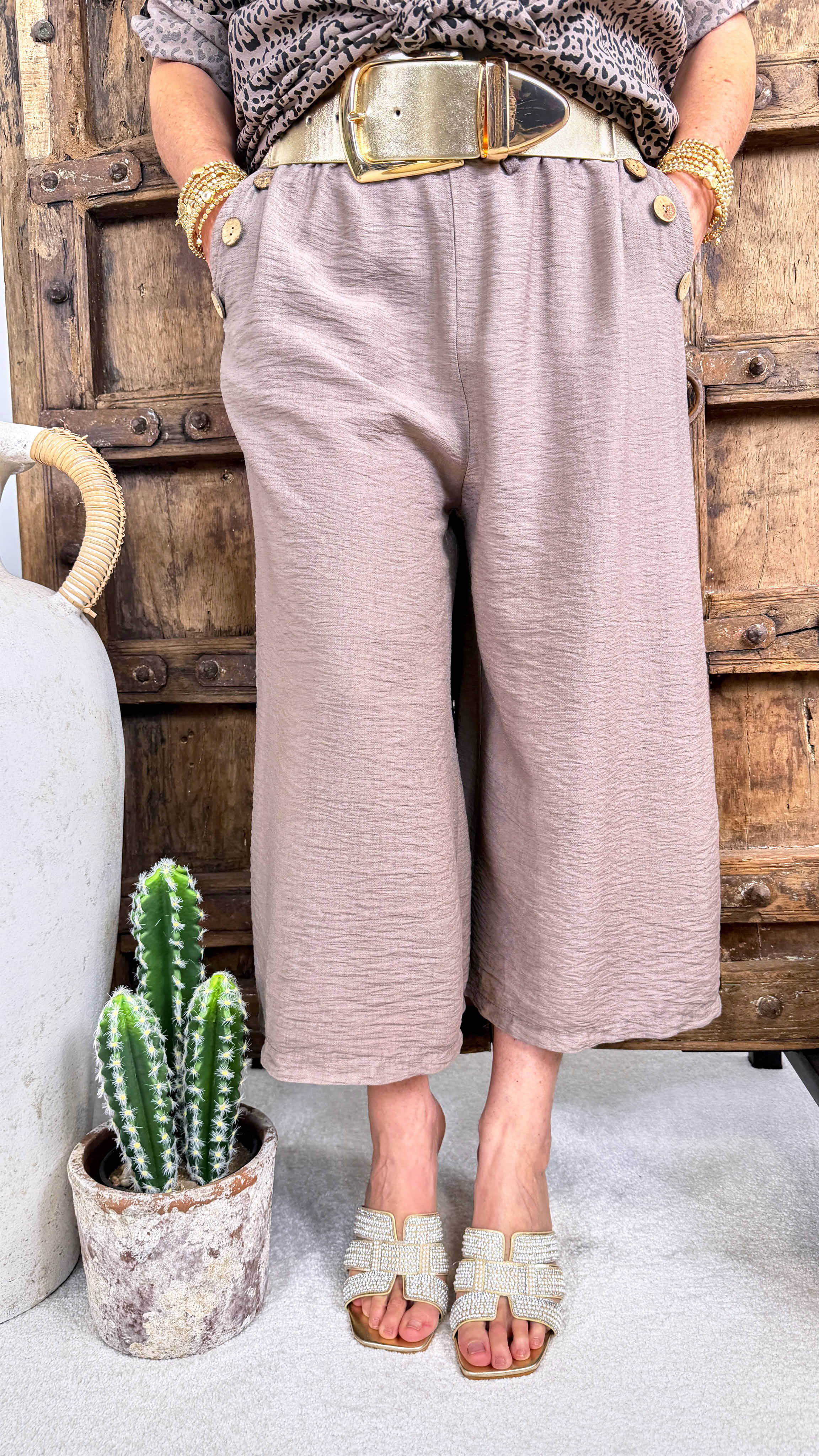 Culotte Hose Lounge Walk *Taupe*