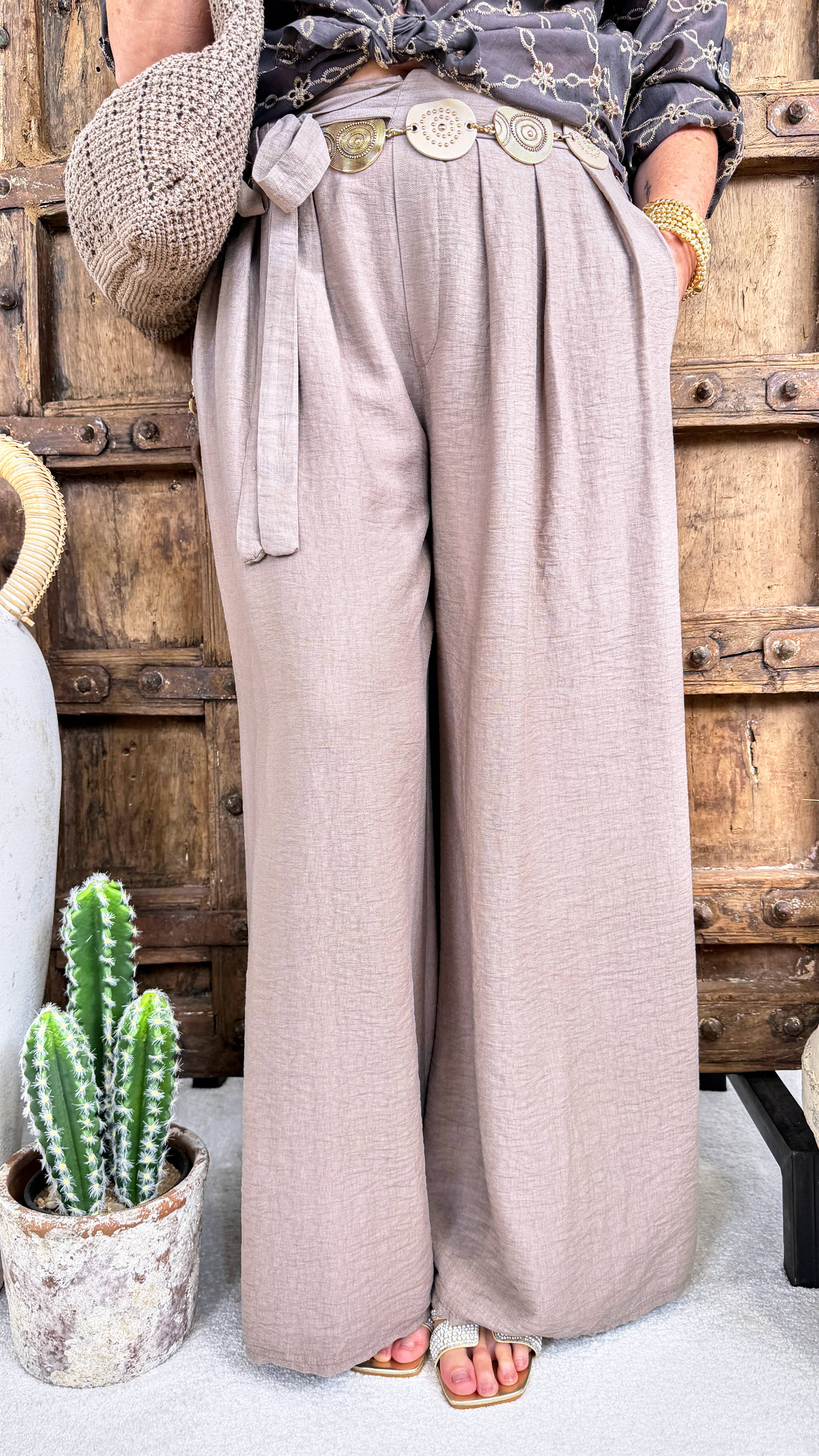 Weite Hose Relax Motion *Taupe*