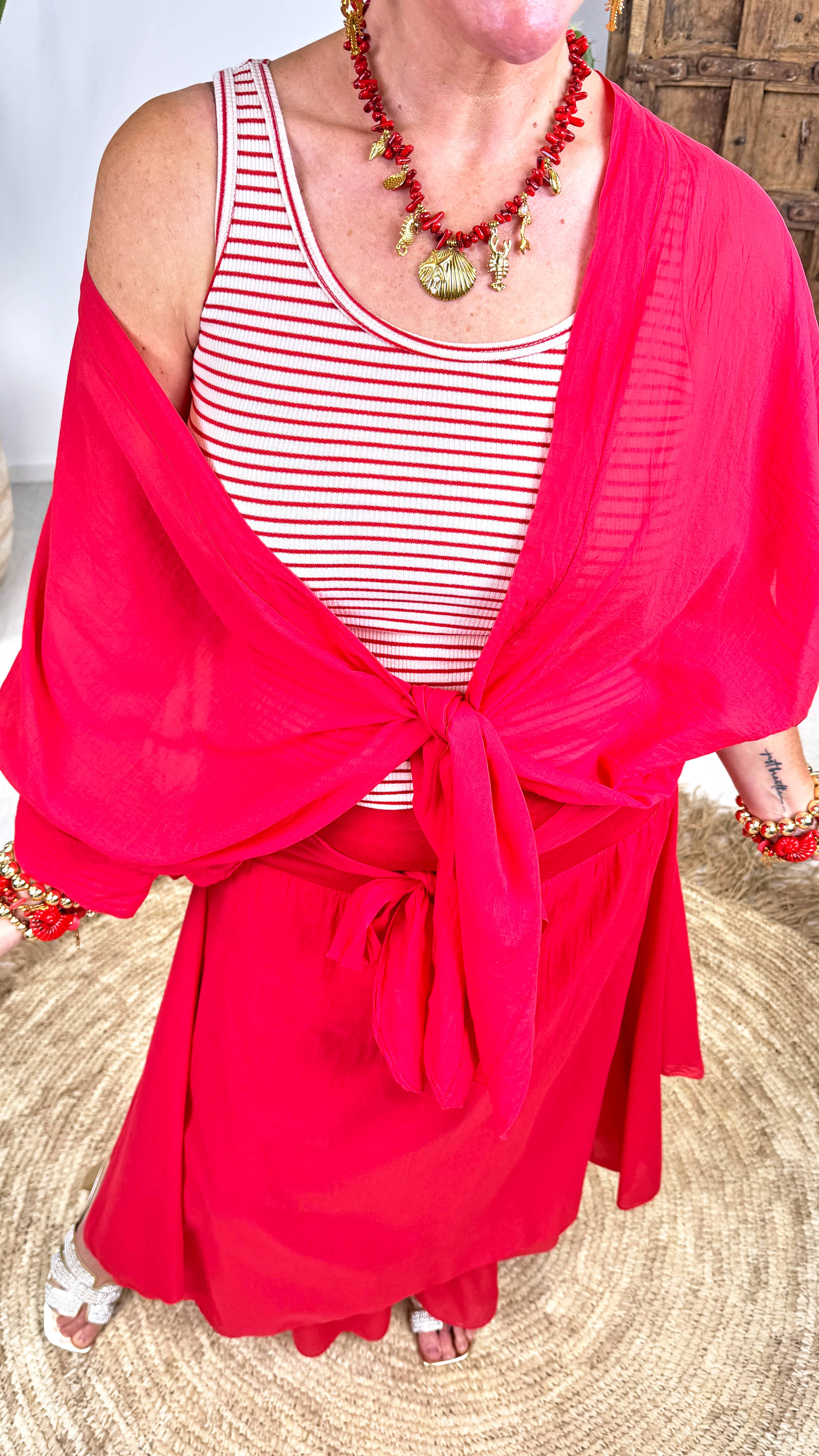 Blusen-Jäckchen Vila Sole *Rot*