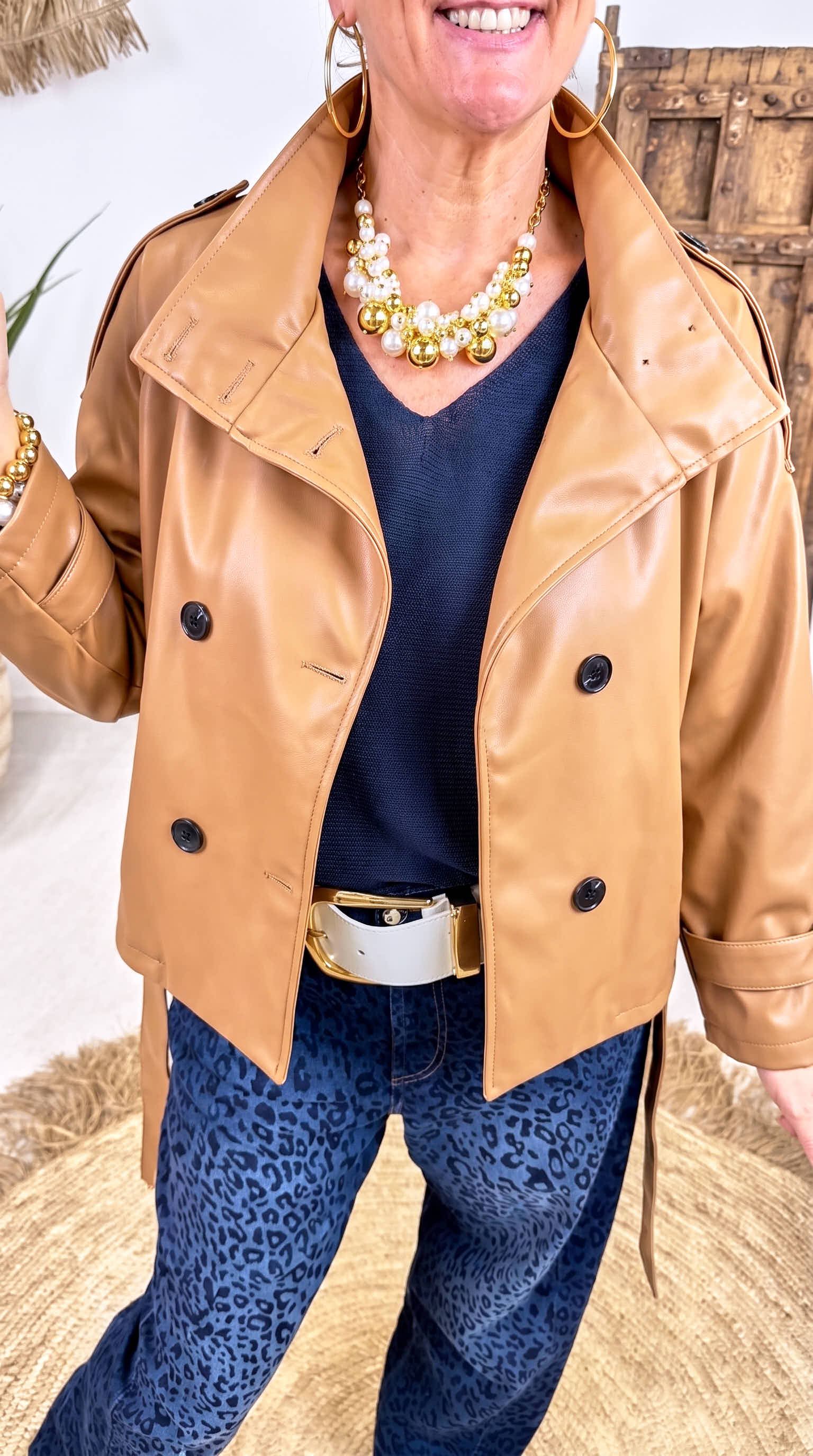 Kurzer Trenchcoat Archipel *Camel*