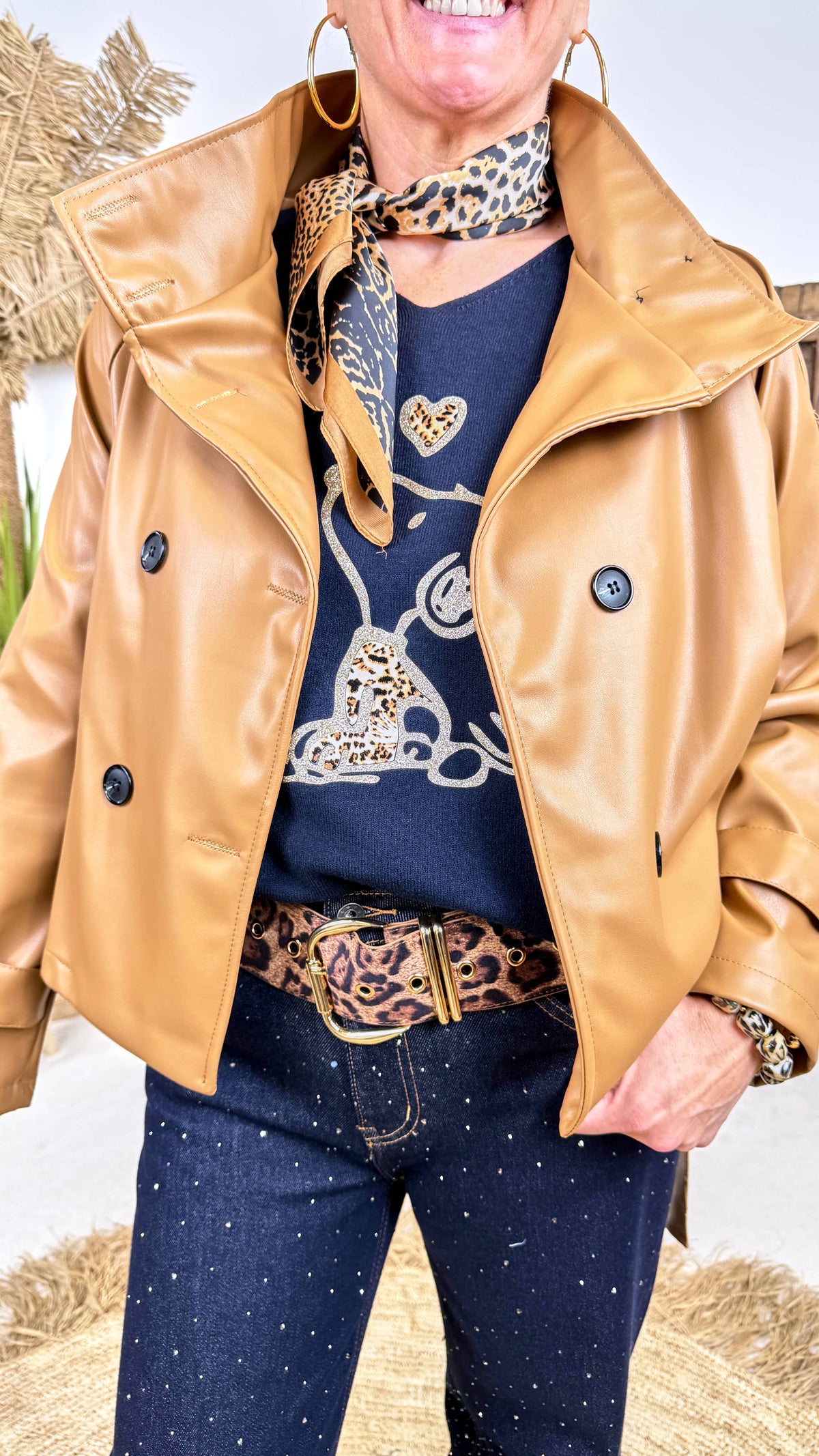 Kurzer Trenchcoat Archipel *Camel*