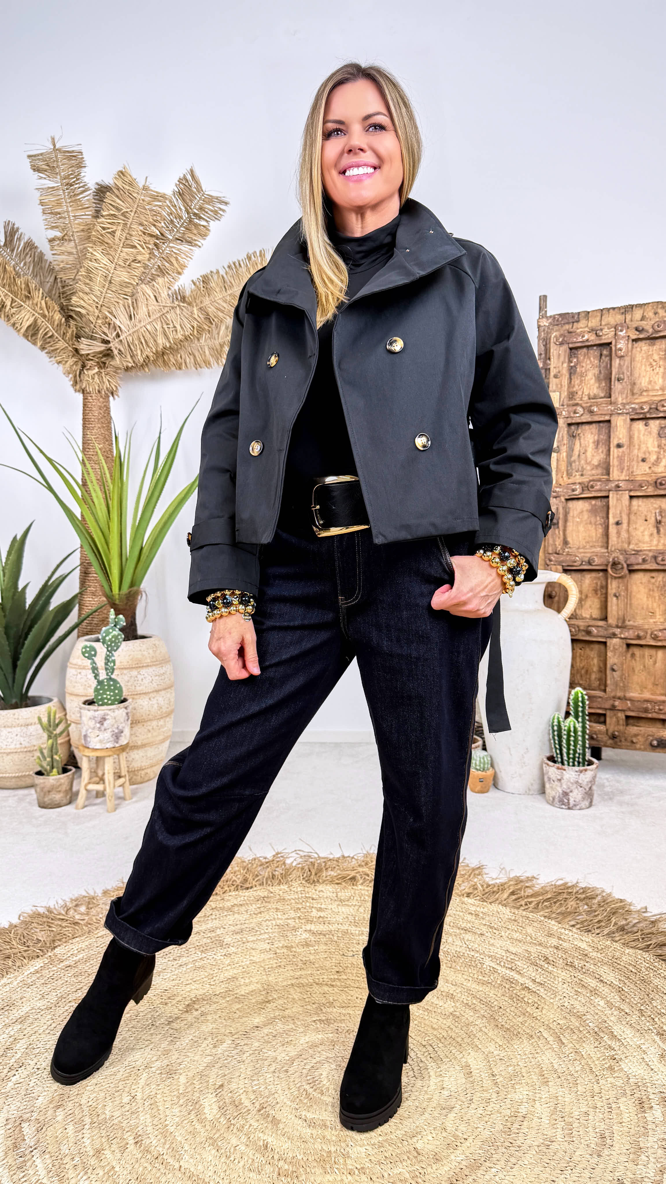 Kurzer Trenchcoat Bering *Schwarz*