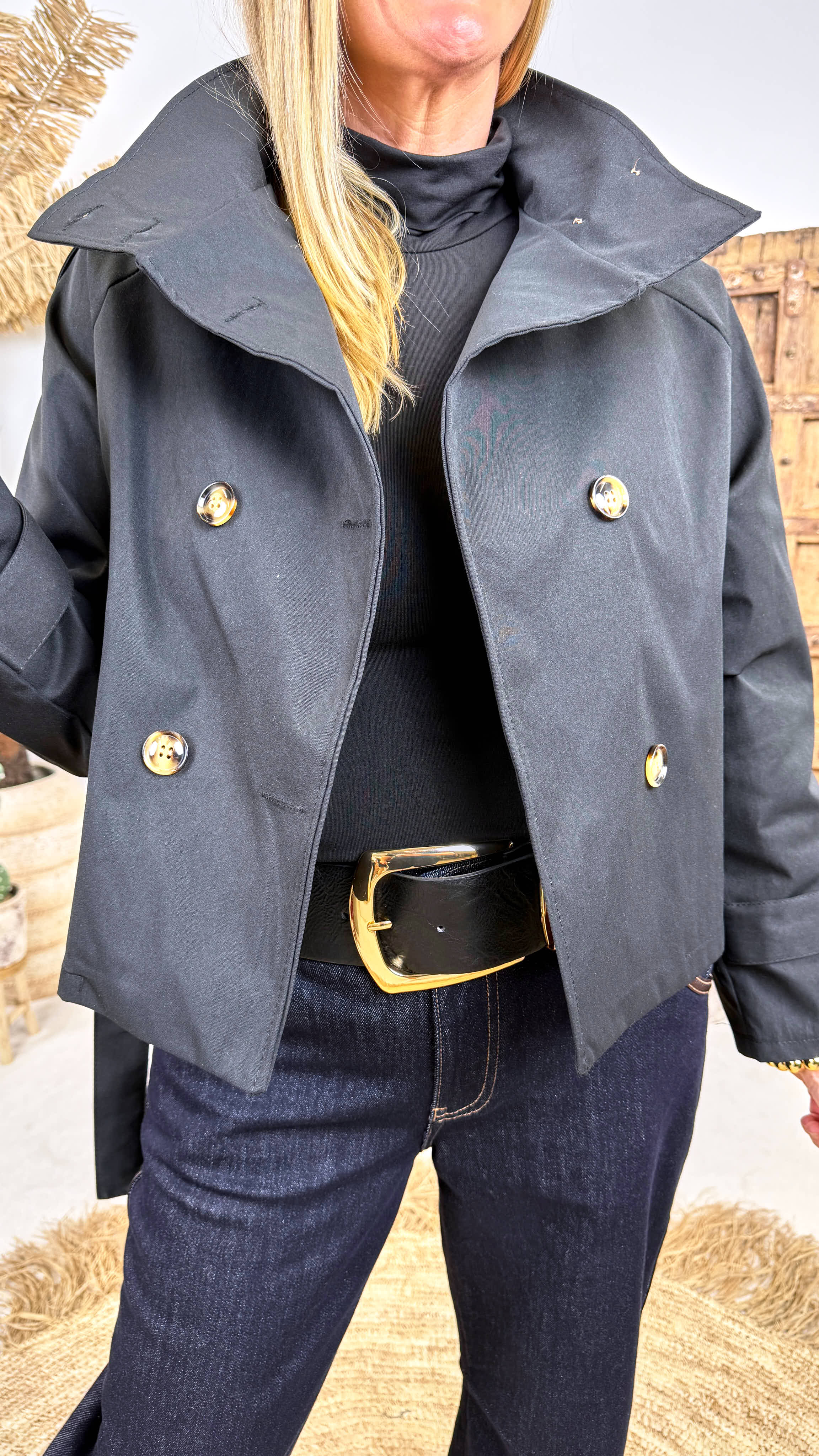 Kurzer Trenchcoat Bering *Schwarz*