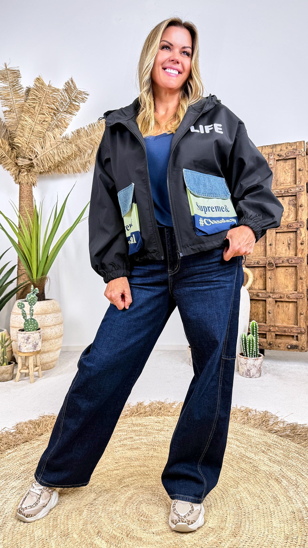 Jacke Patchwork Revival *Schwarz*