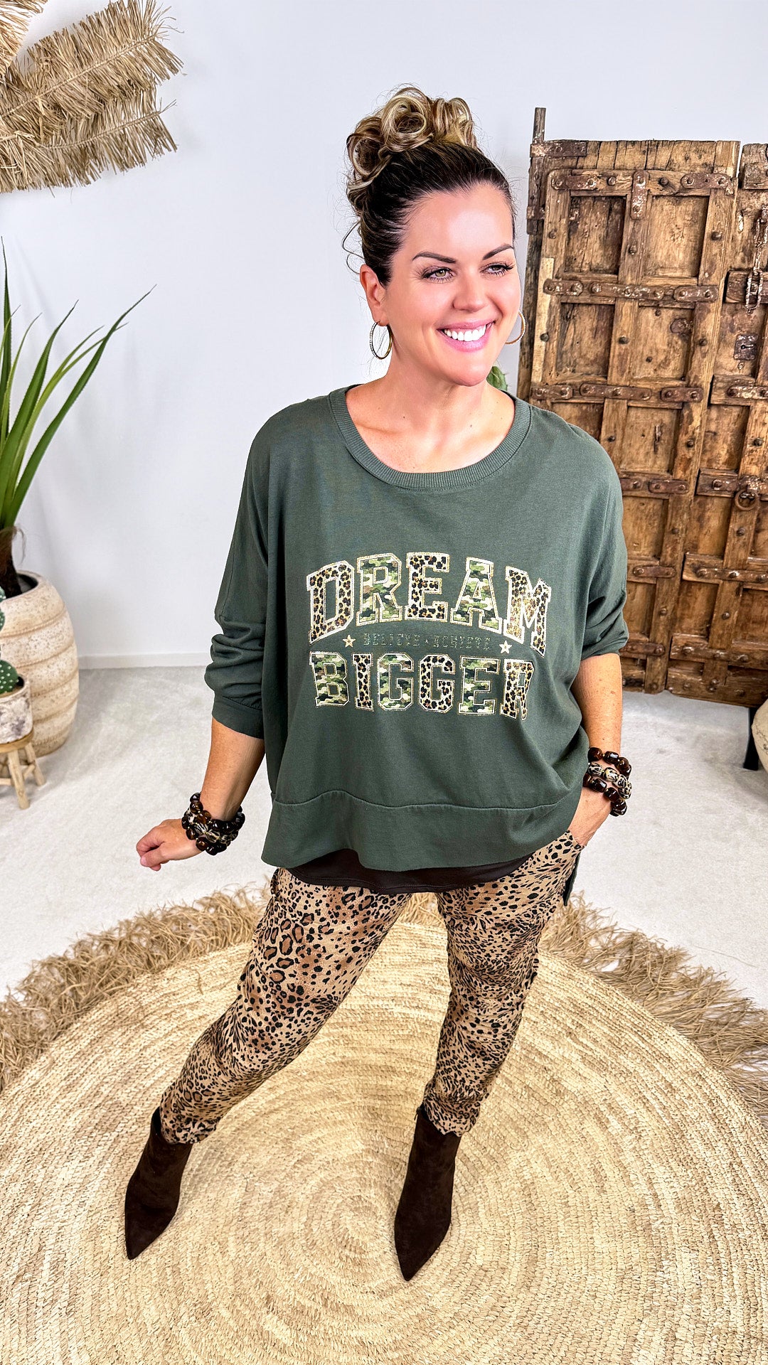 Sweatshirt Dream Bigger *Khaki*