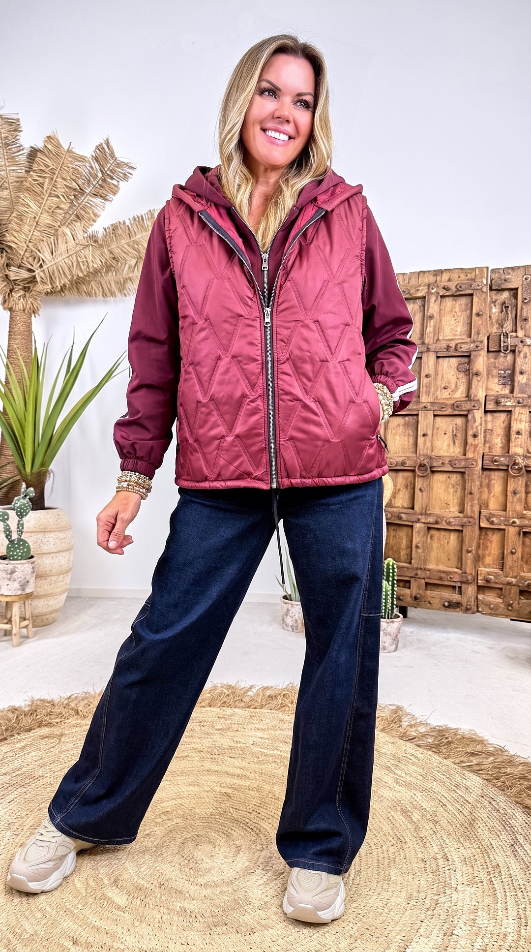 Dünne Jacke Parallax *Bordeaux*